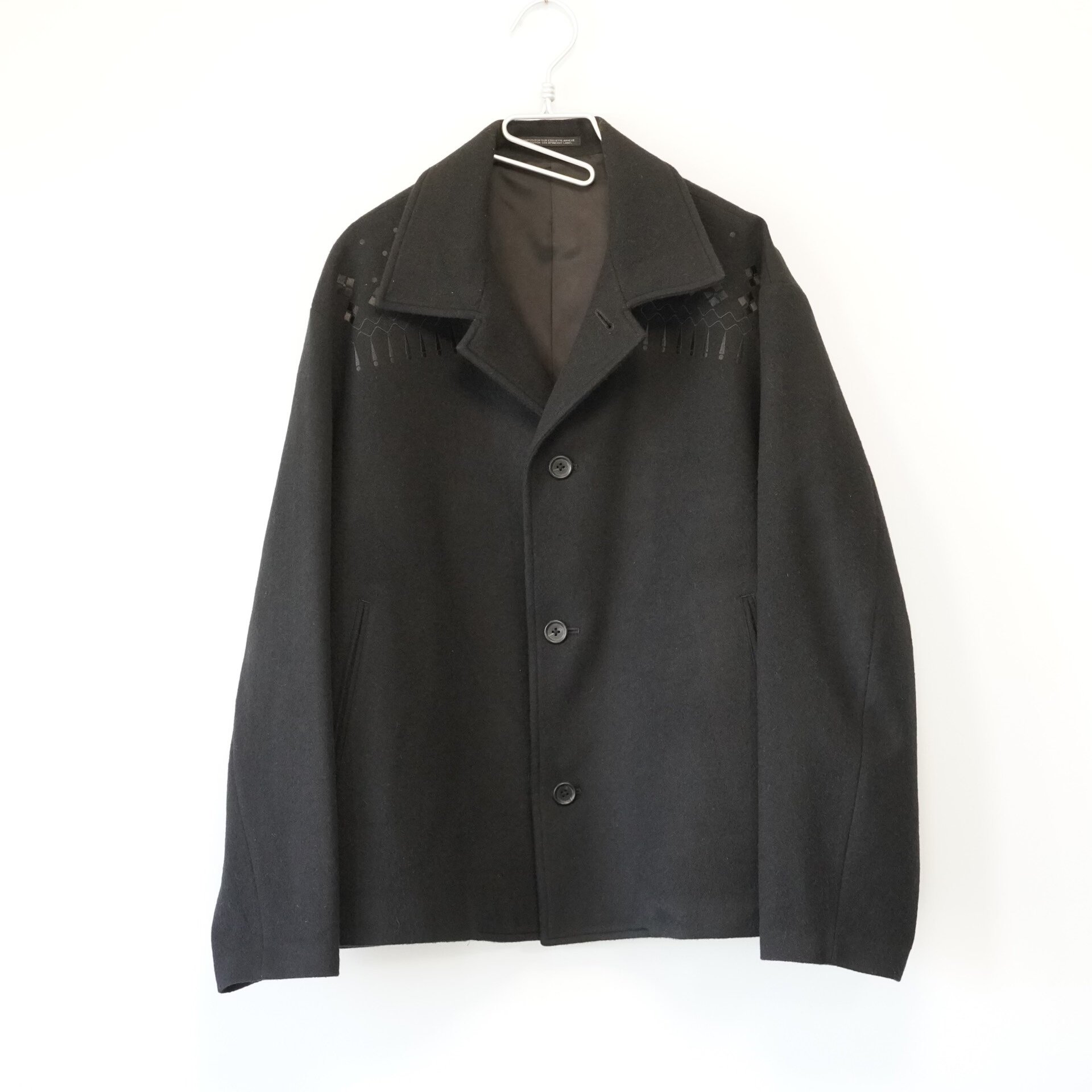Yohji Yamamoto 22AW Black Embroidered Jacket — detail