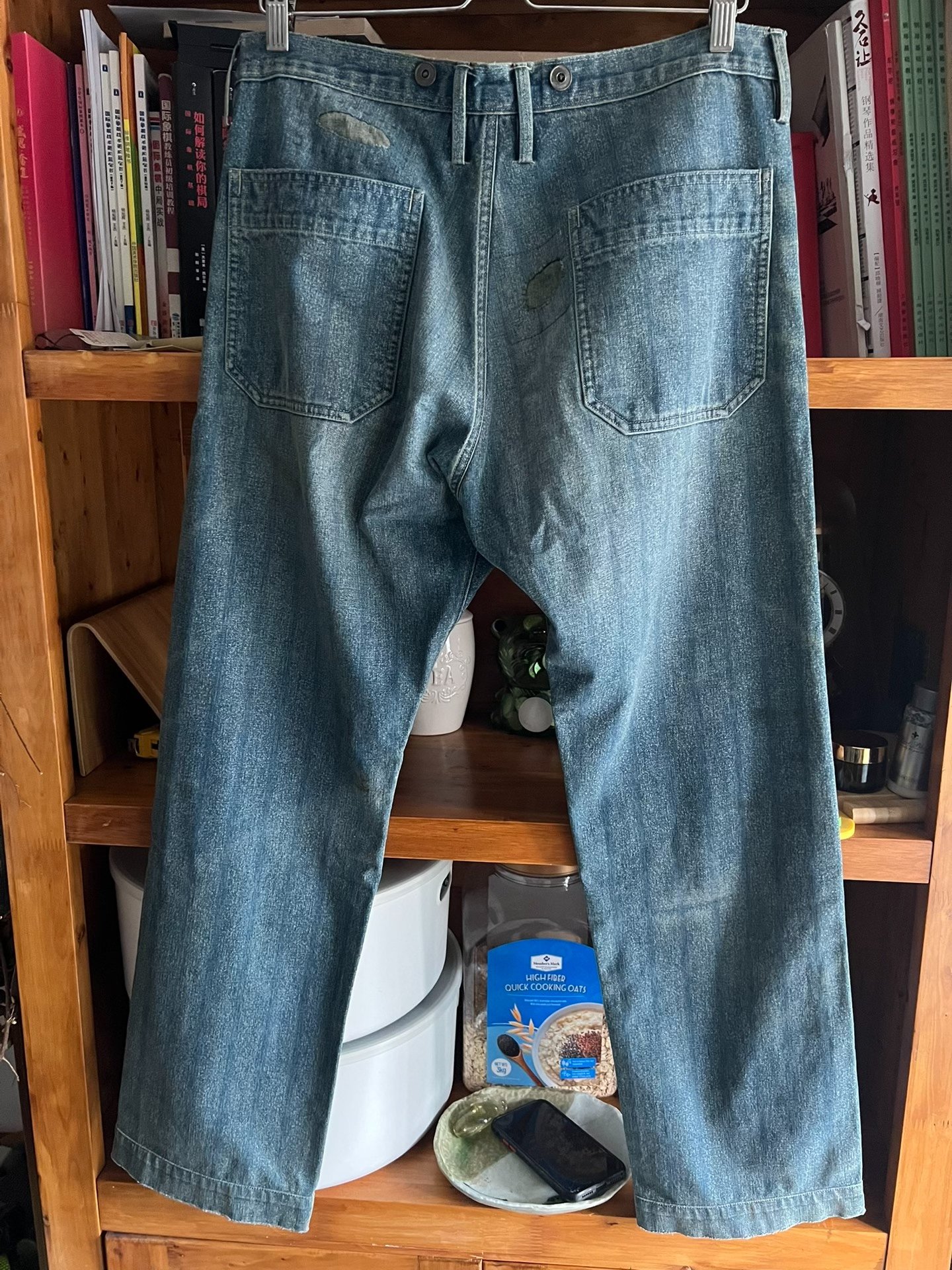 RRL Double RL Railway Worker Patch Work Pants — label