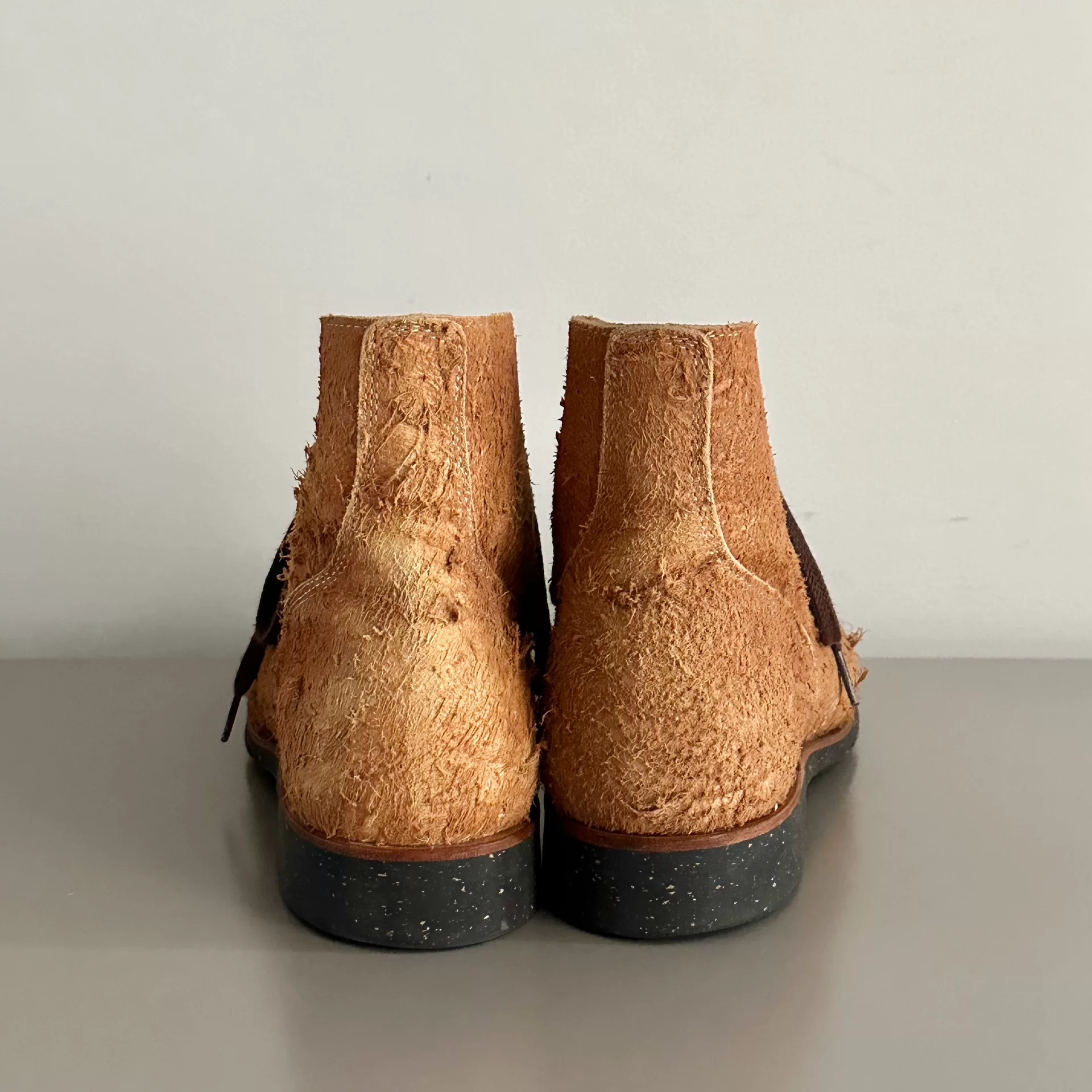 Lua x Skoob M-43 Suede Escape Boots — label