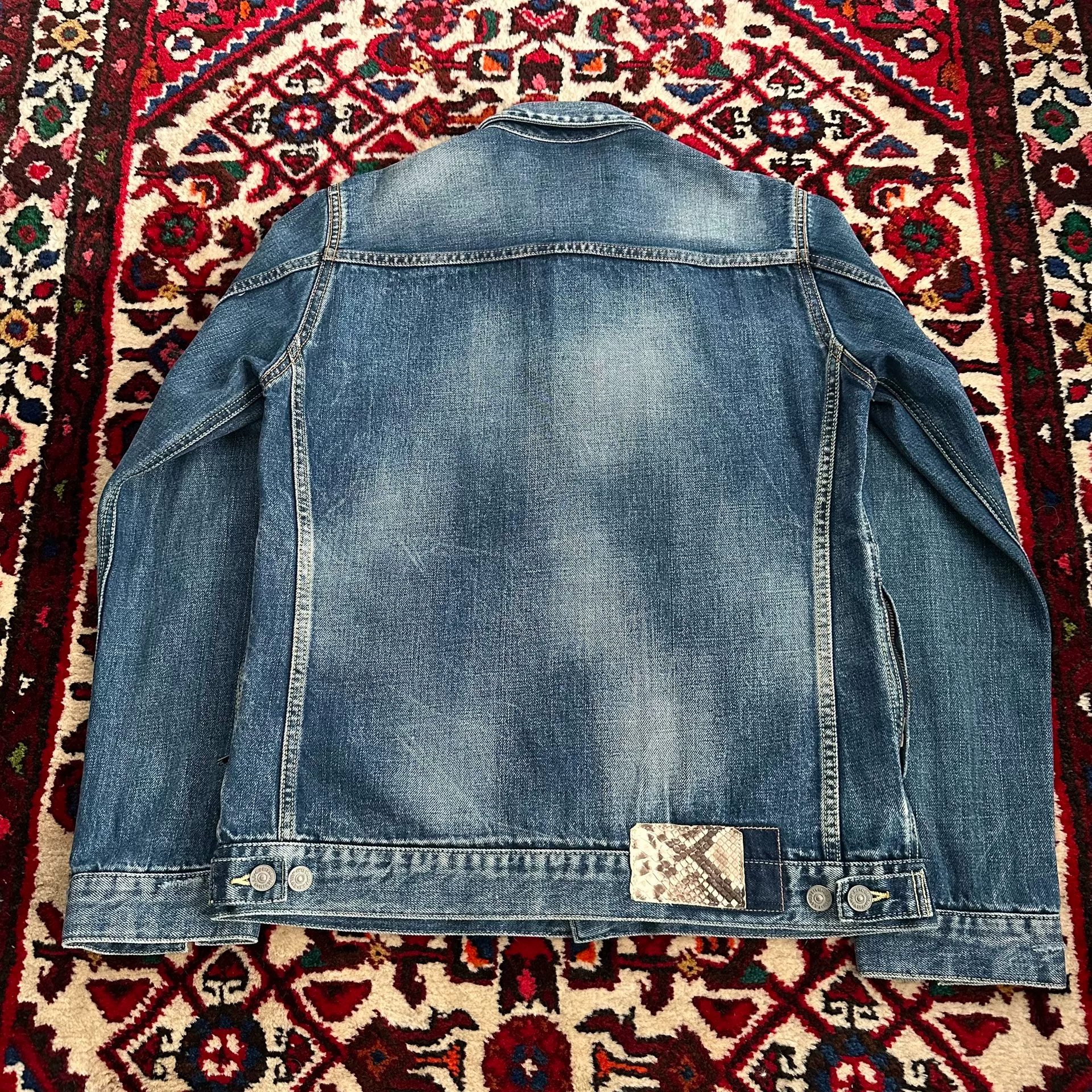 visvim 11aw 101 Yellow Mud Denim Jacket — back