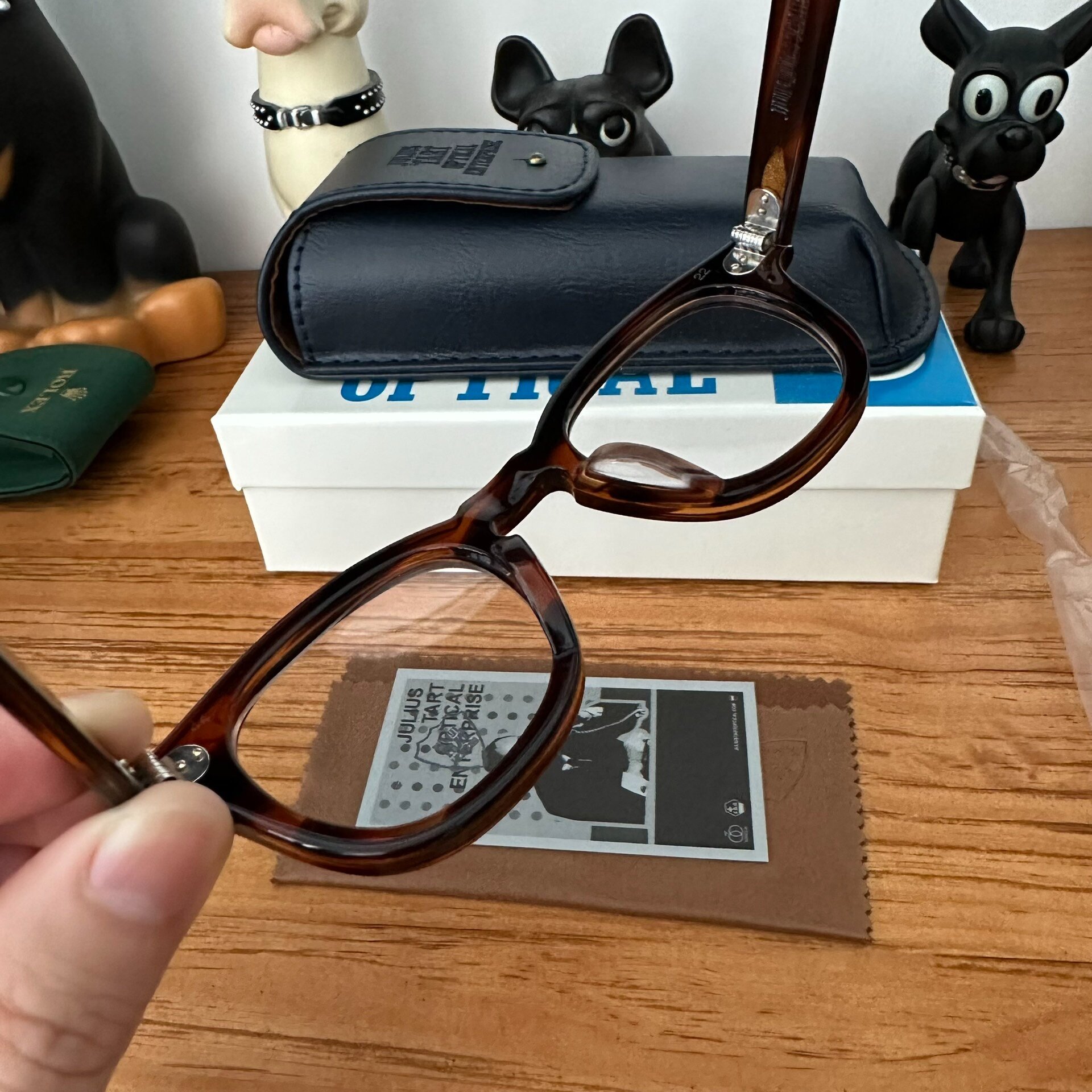 JULIUS TART OPTICAL Eyeglasses — label