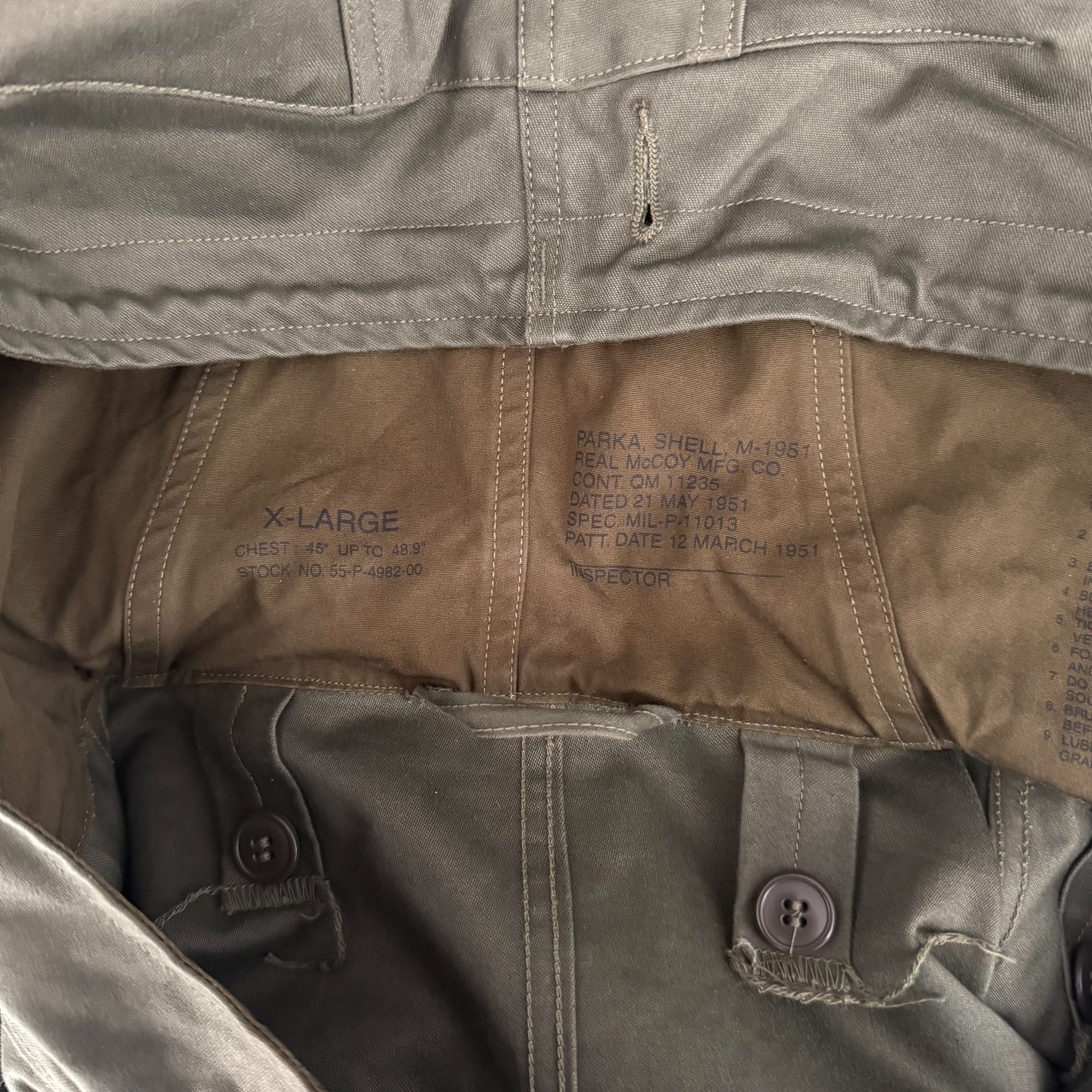 The Real Mccoys M51 Trench Coat — detail