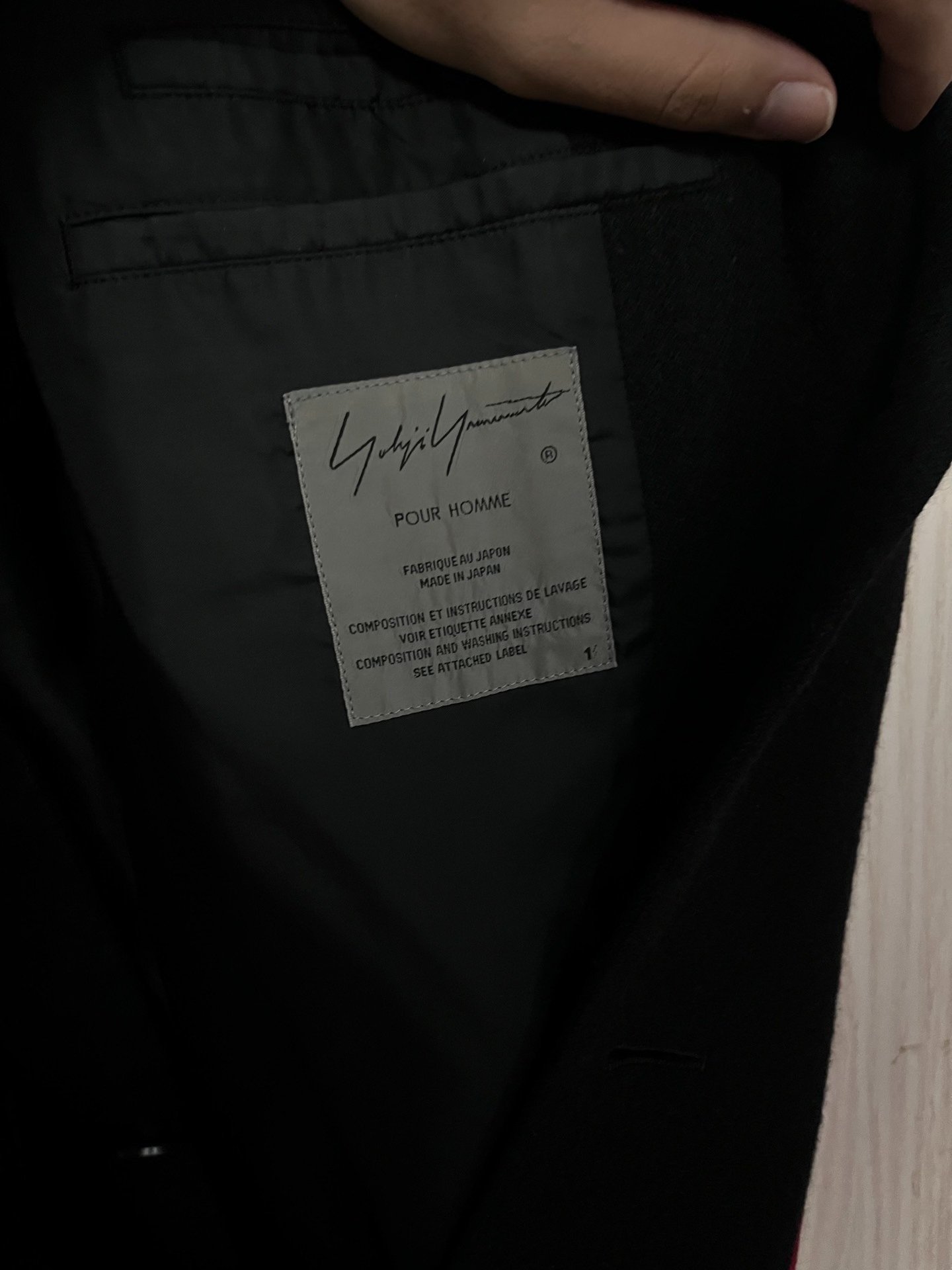 Yohji Yamamoto 18AW Red Black Scarf — back