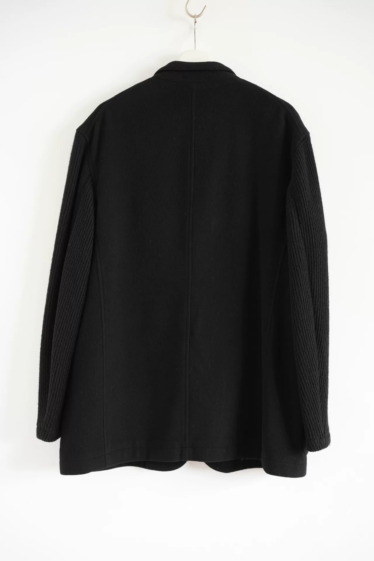 Yohji Yamamoto 90s Knit Sleeve Blazer — front