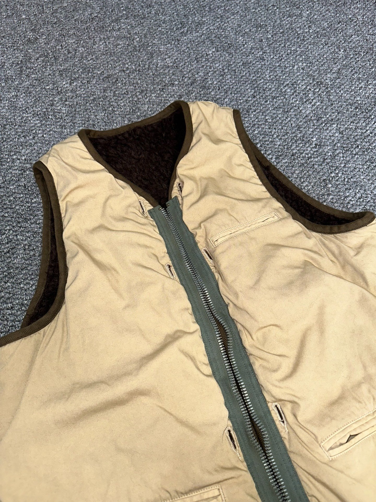 visvim military-style double-sided vest — front