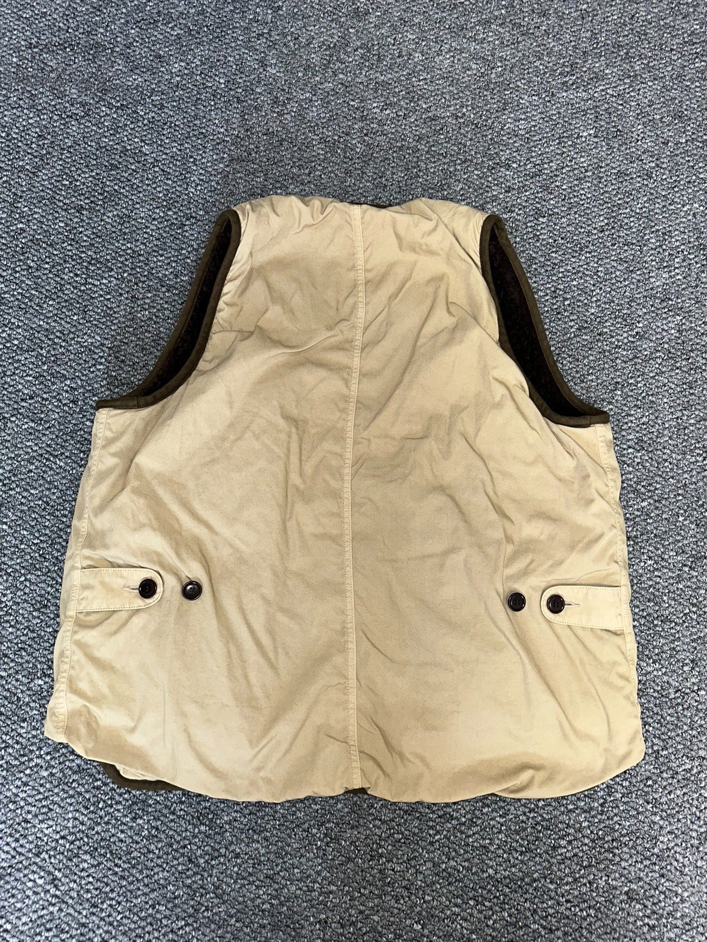 visvim military-style double-sided vest — detail