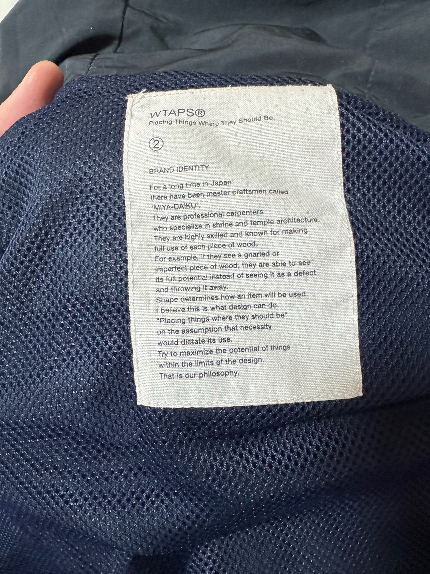 WTAPS 15SS Half-Zip Waterproof Jacket — back