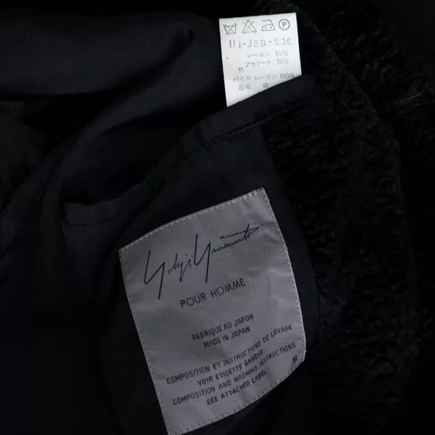 Yohji Yamamoto 97AW Floral Embroidery Jacket — label