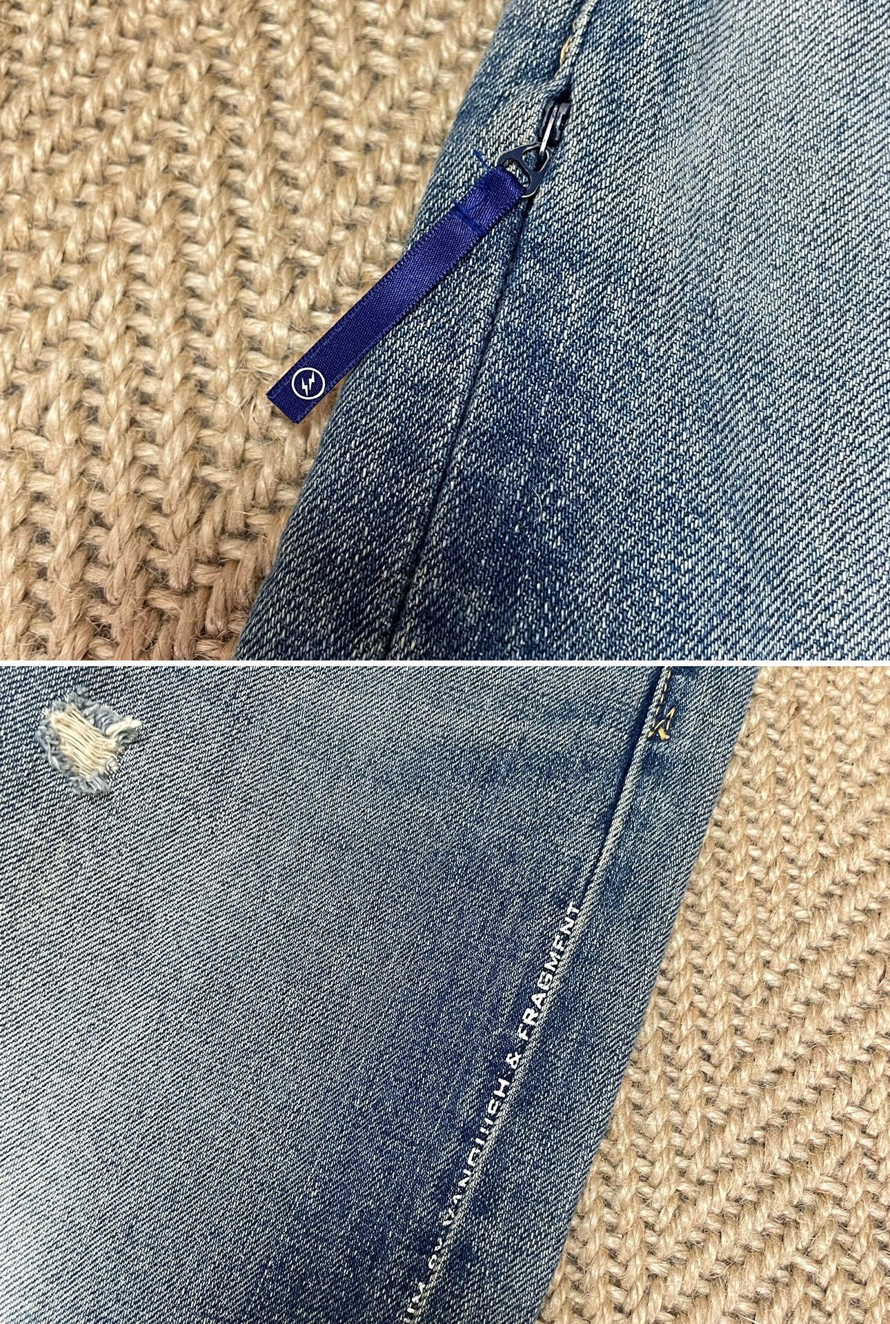 Vanquish Fragment Denim Distressed Jeans — back
