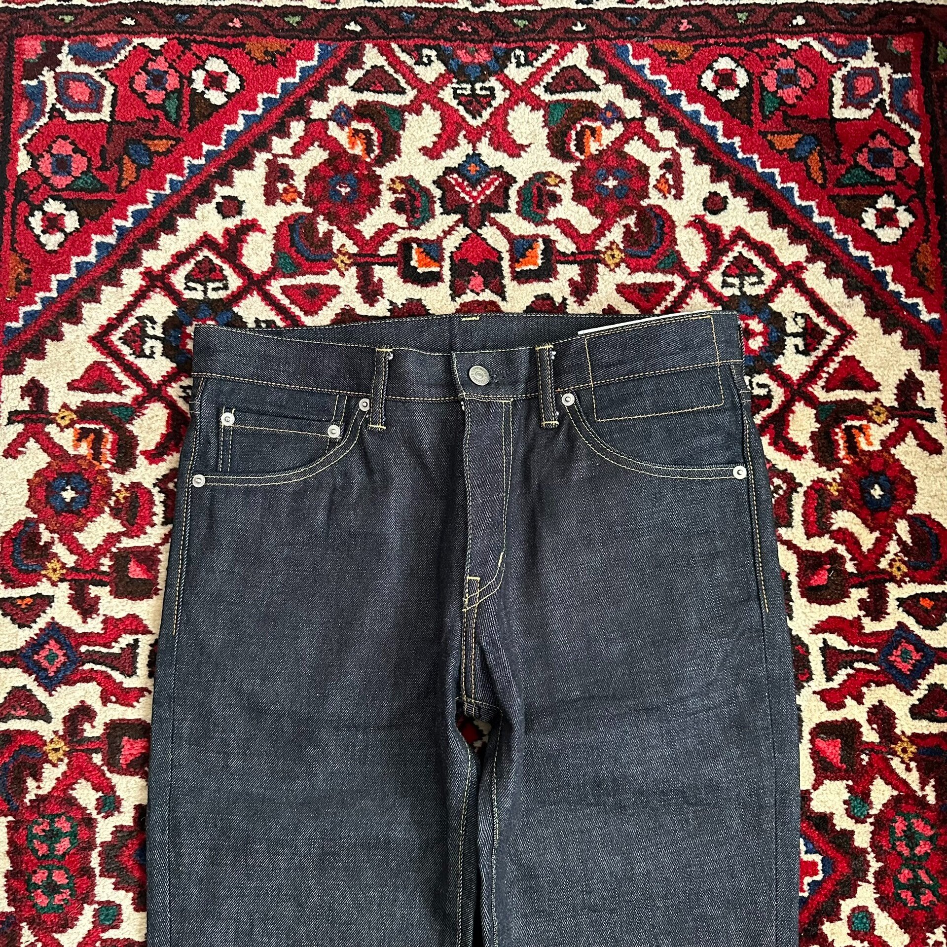 visvim 04R Black Raw Denim Jeans W32L30 — detail