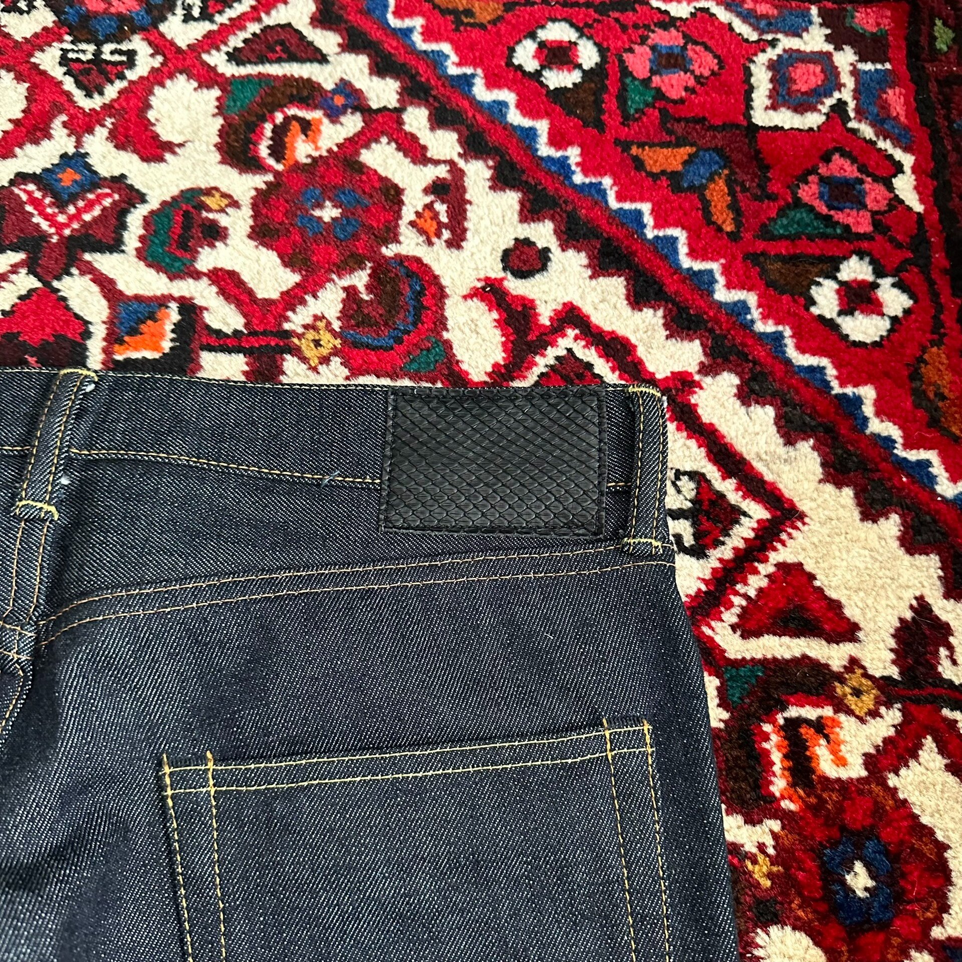 visvim 04R Black Raw Denim Jeans W32L30 — label