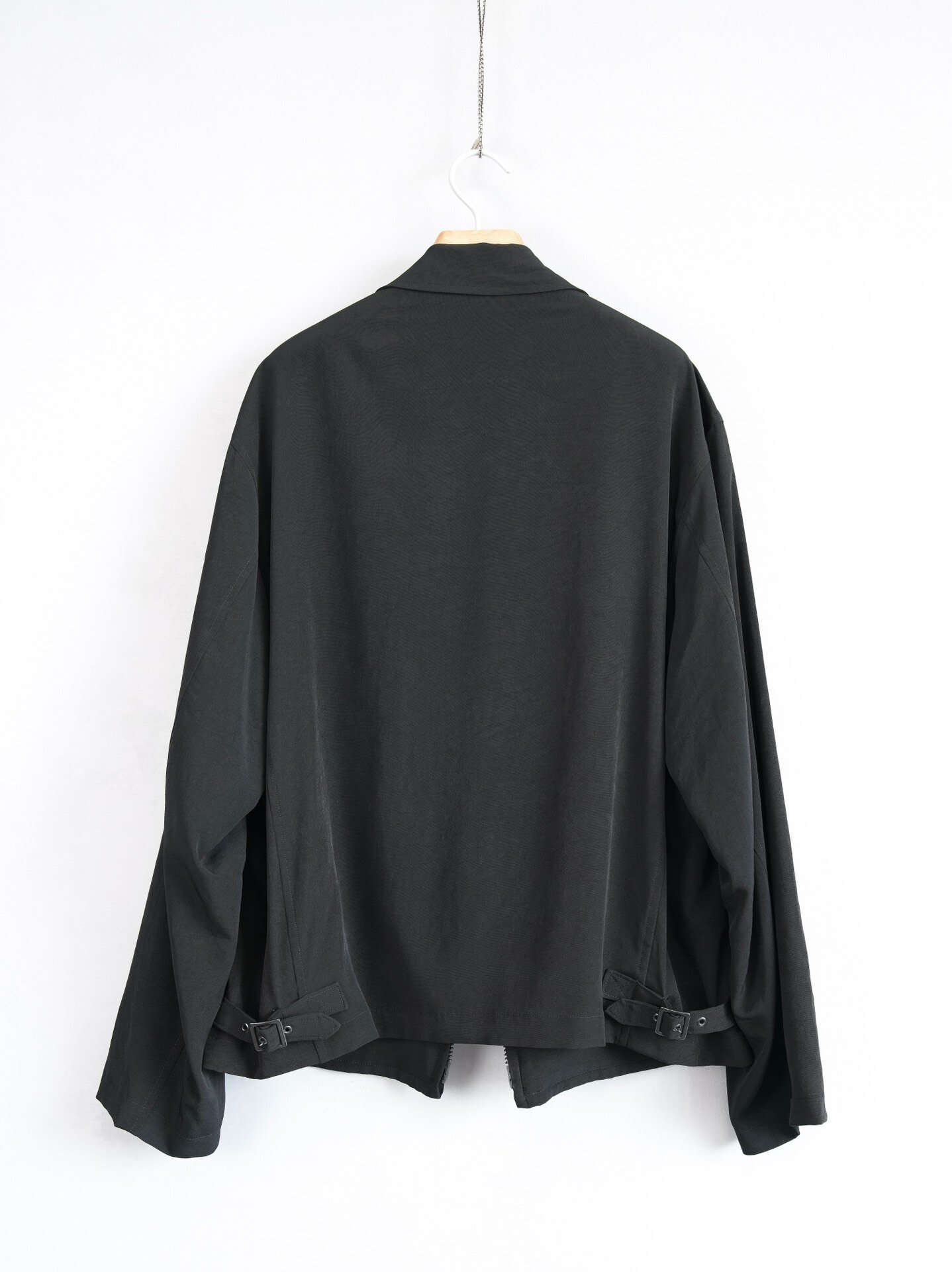 Yohji Yamamoto 24SS Zip Triacetate Jacket — detail