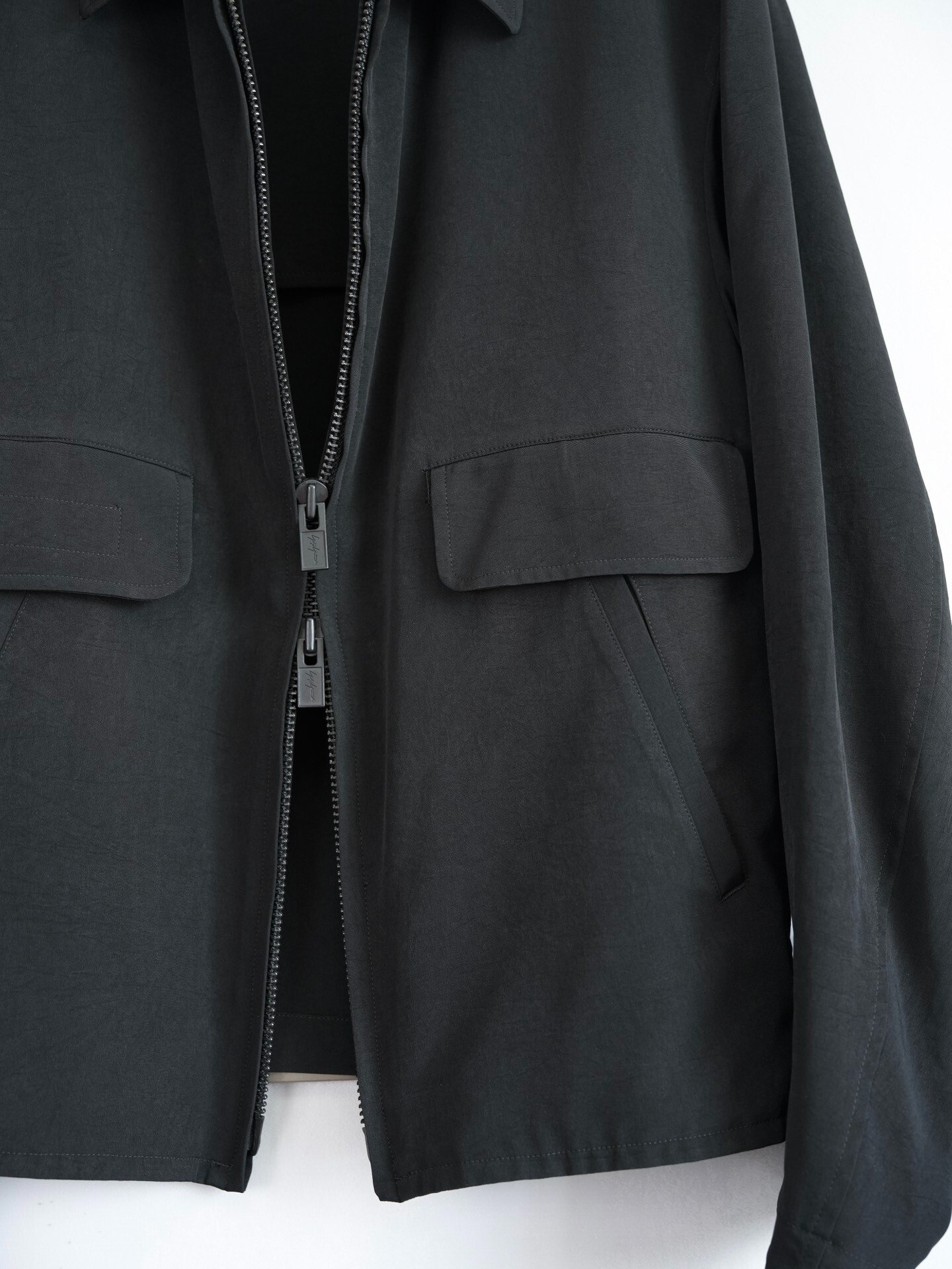 Yohji Yamamoto 24SS Zip Triacetate Jacket — label