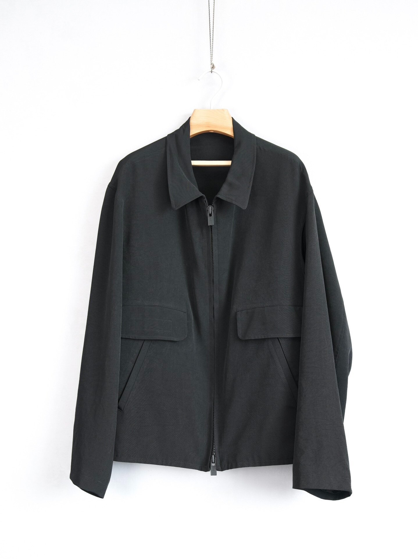 Yohji Yamamoto 24SS Zip Triacetate Jacket — front