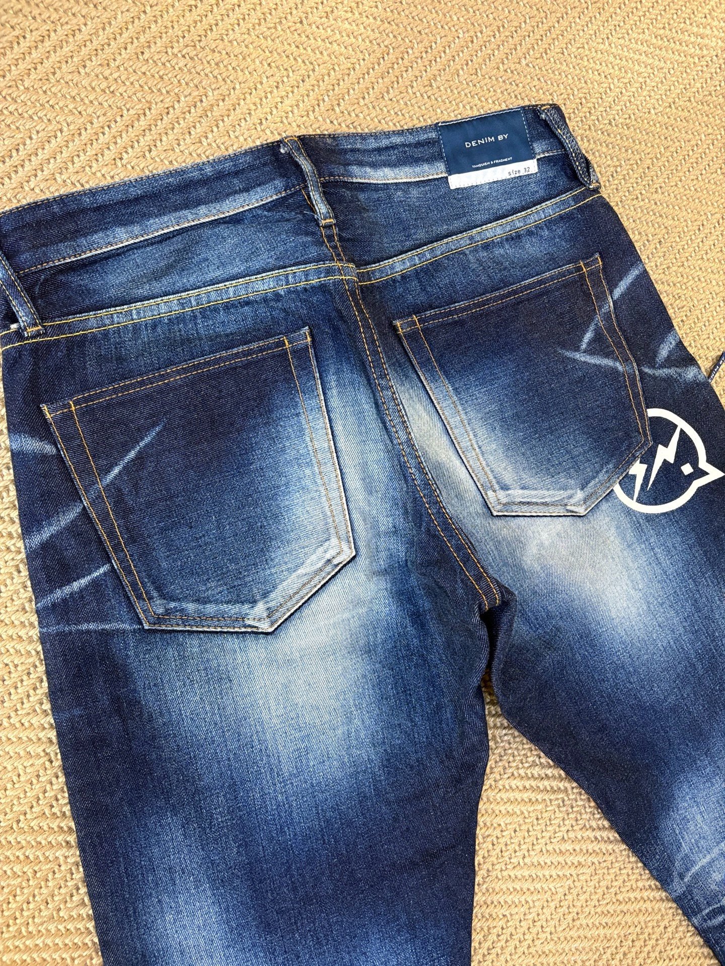 Denim by Vanquish & Fragment Washed Cropped Jeans — detail