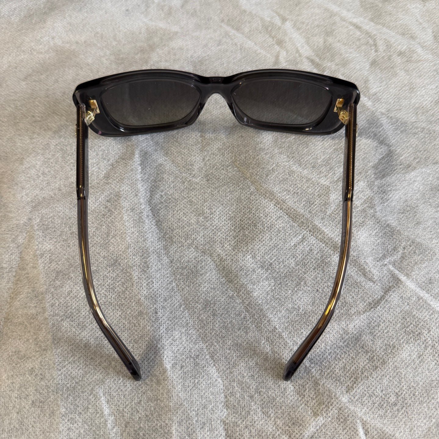 Dior CD Logo Rectangular Black Sunglasses — detail