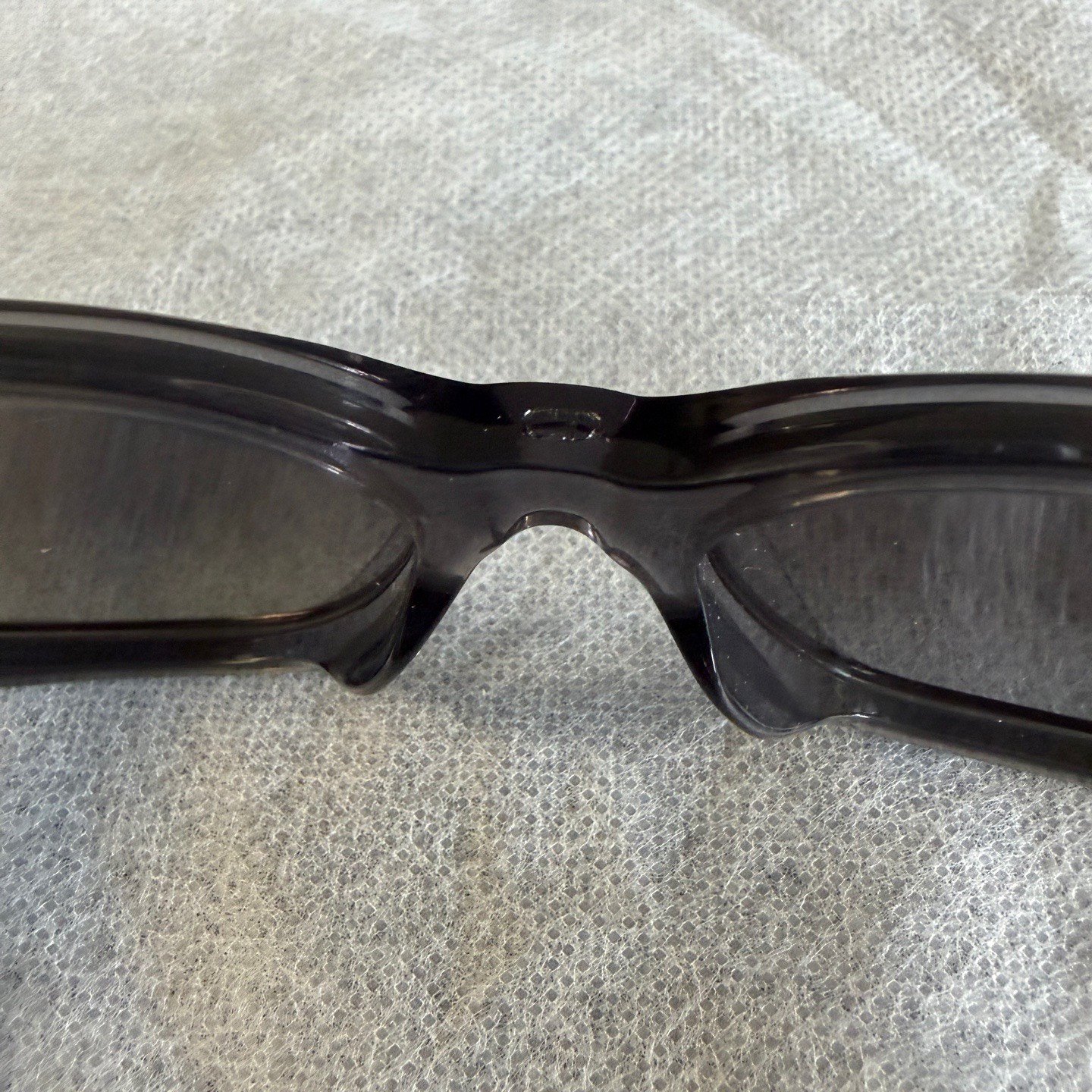 Dior CD Logo Rectangular Black Sunglasses — back
