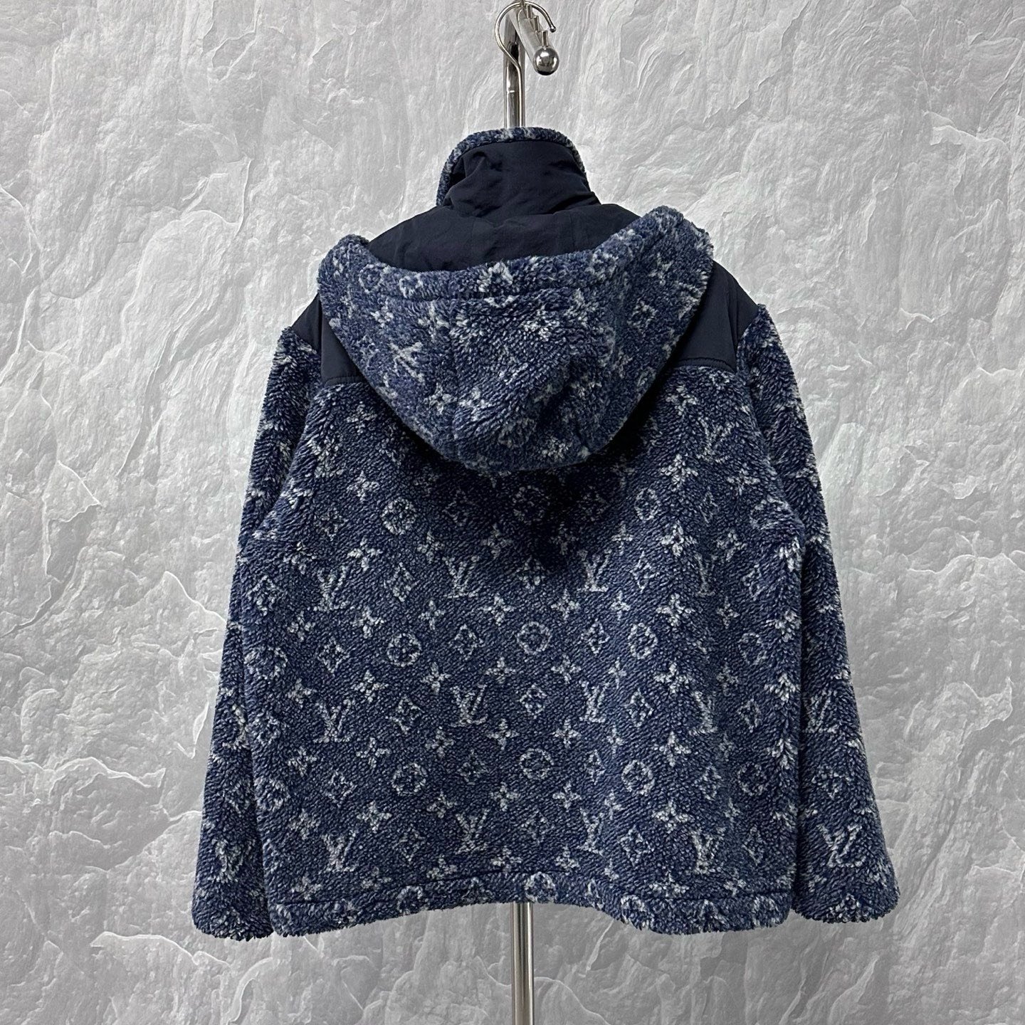 Louis Vuitton SS26 Ski Monogram Hooded Teddy Coat — label