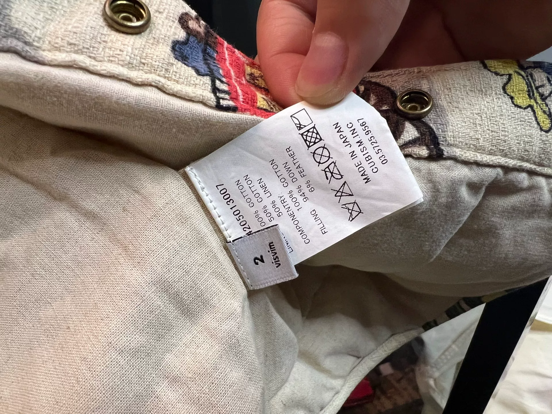visvim Velvet Jacket — label