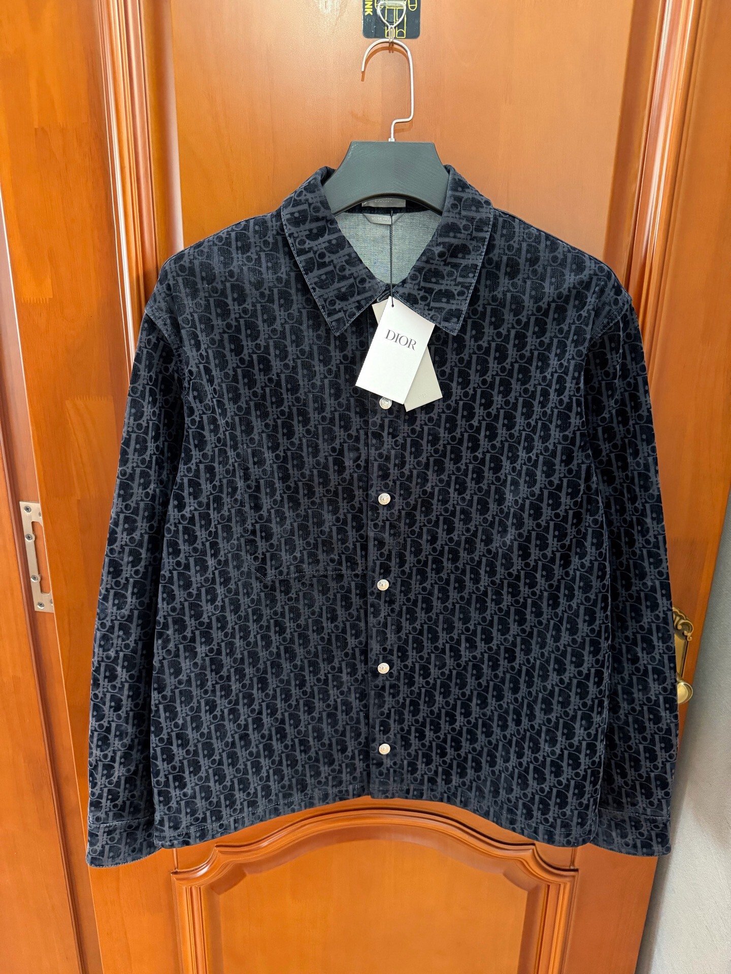 Dior All-Over Logo Flocked Shirt