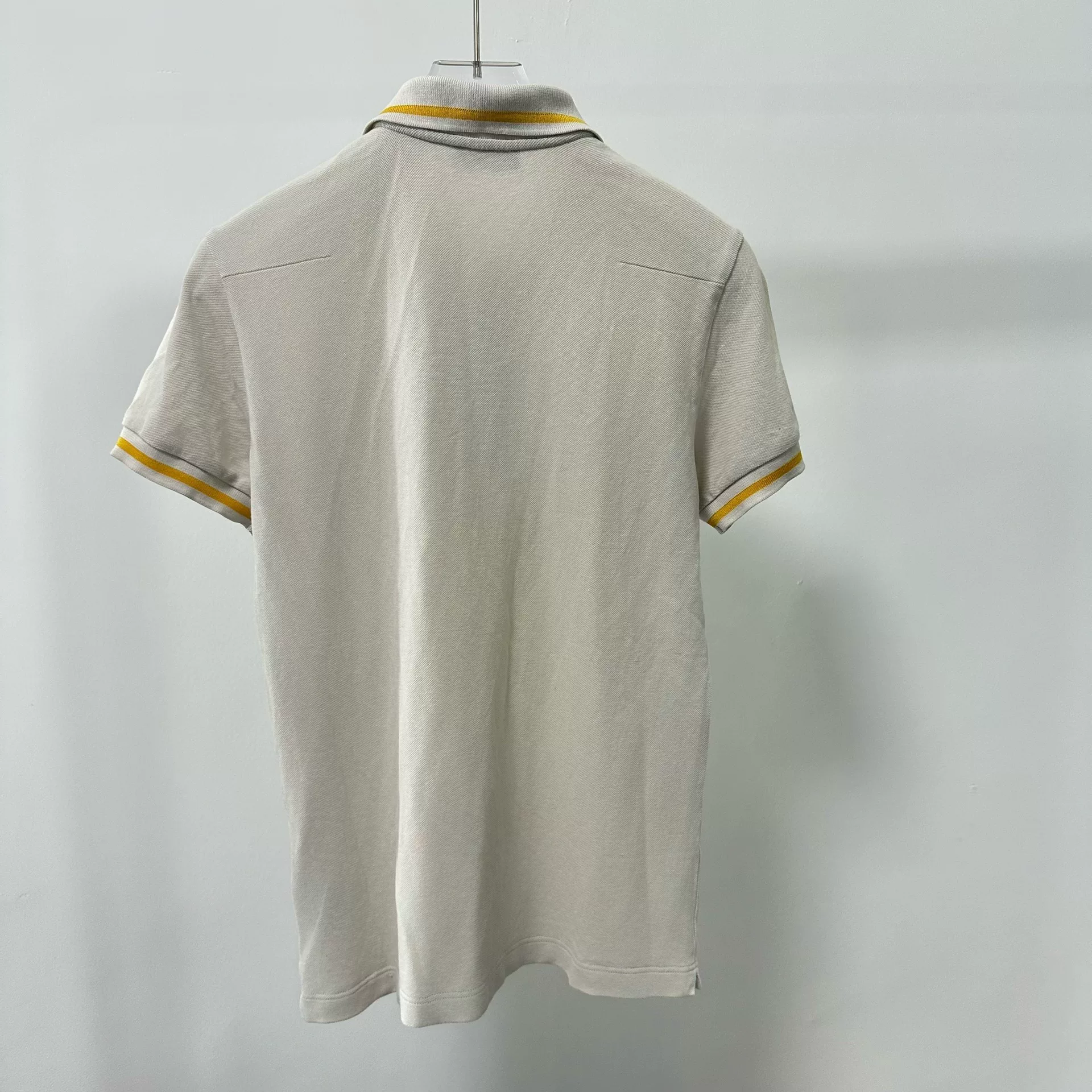 Dior Beige Gold Bee Short-Sleeve Polo — back