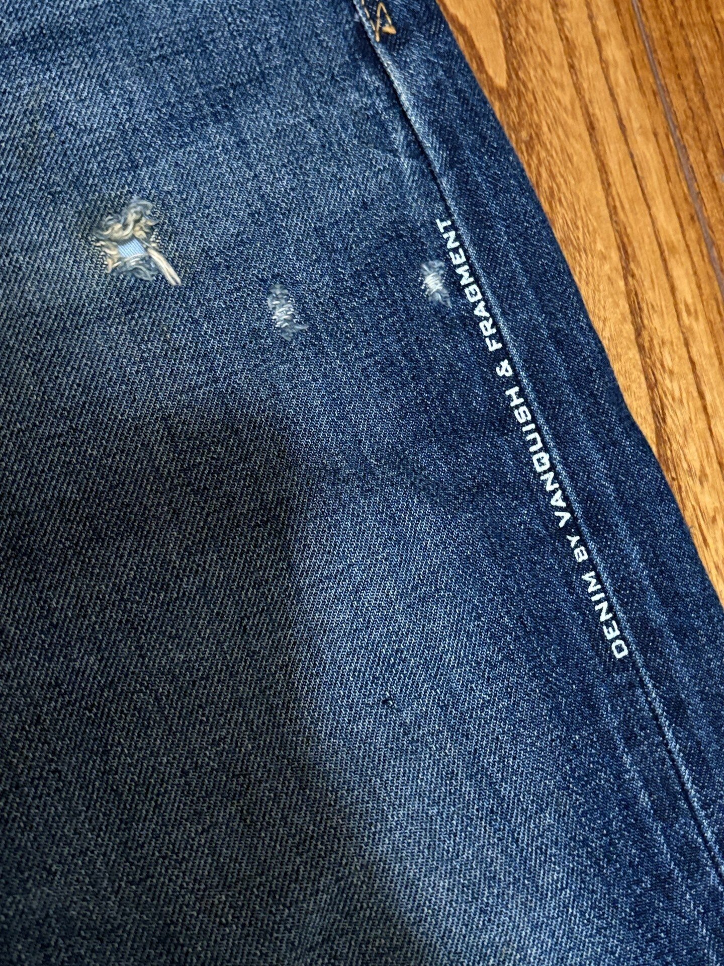 Vanquish & Fragment Heavy Washed Jeans — back