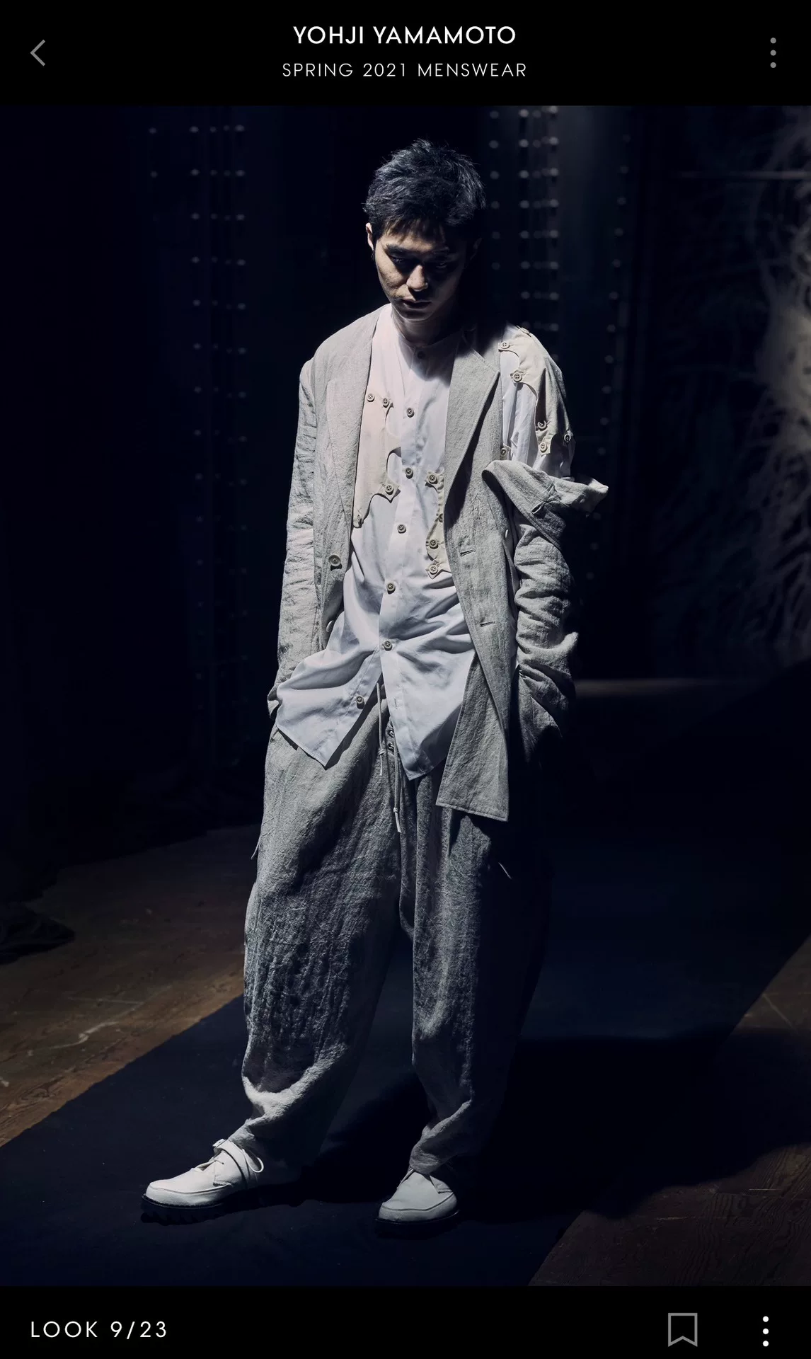 Yohji Yamamoto 21SS Deconstructed Patch Shirt — detail