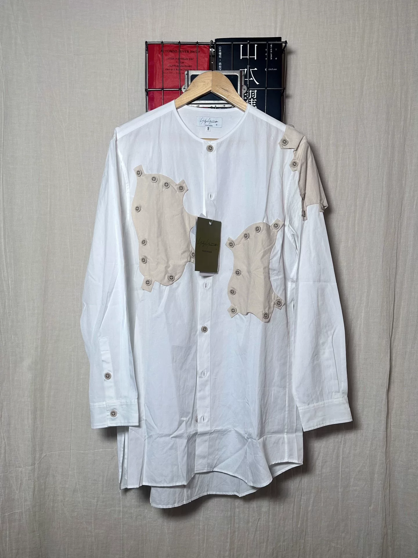 Yohji Yamamoto 21SS Deconstructed Patch Shirt — front