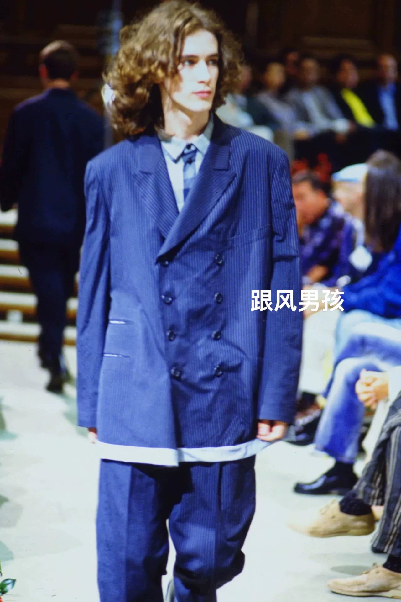 Yohji Yamamoto 96SS Houndstooth Stripe Blazer — detail