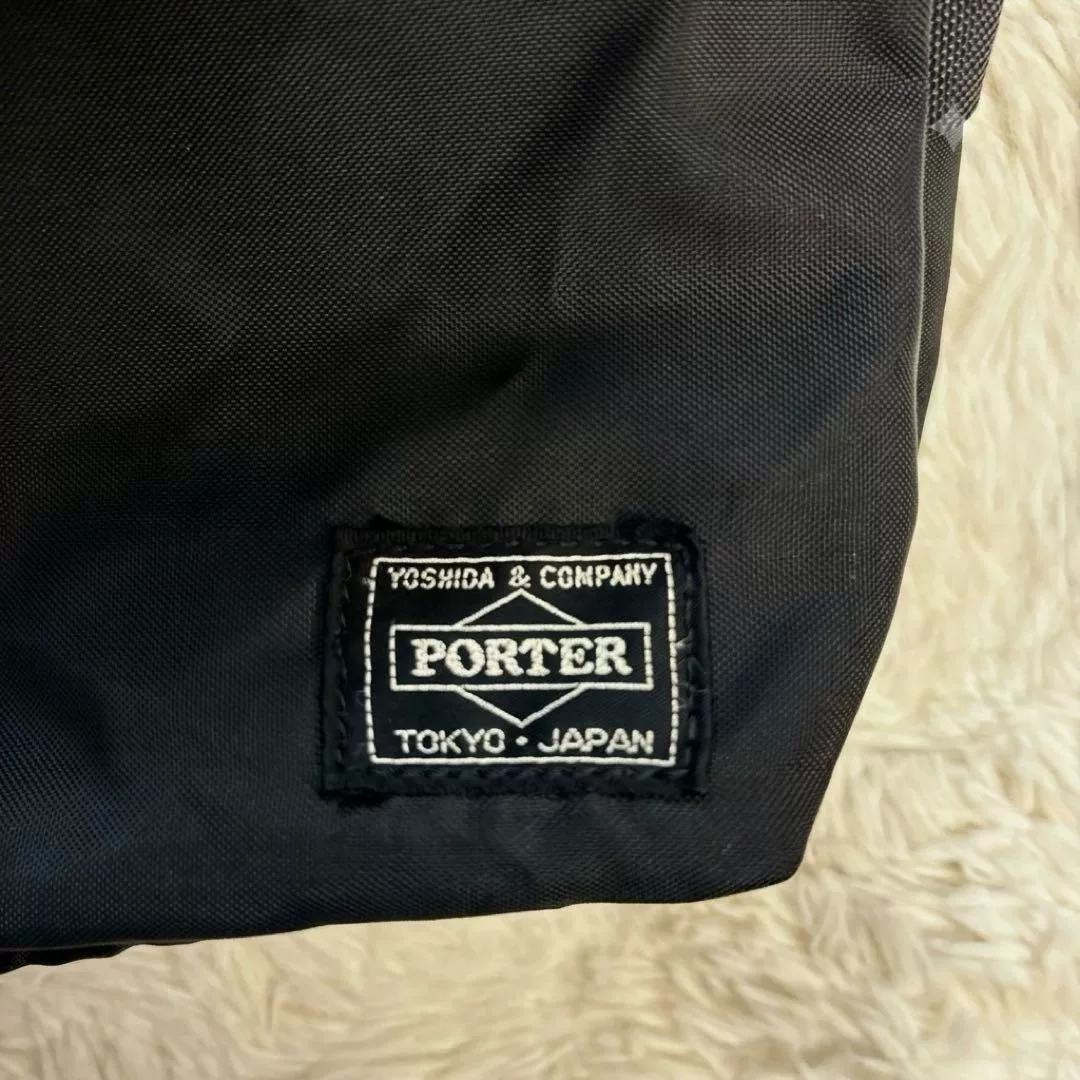 PORTER FORCE 2WAY Black Duffle Bag — detail