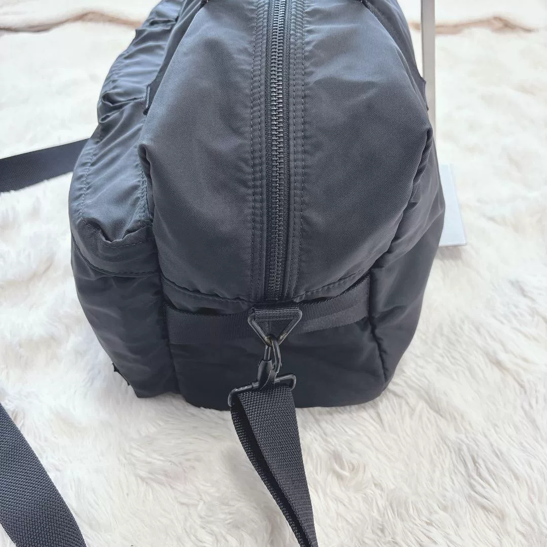 PORTER FORCE 2WAY Black Duffle Bag — back
