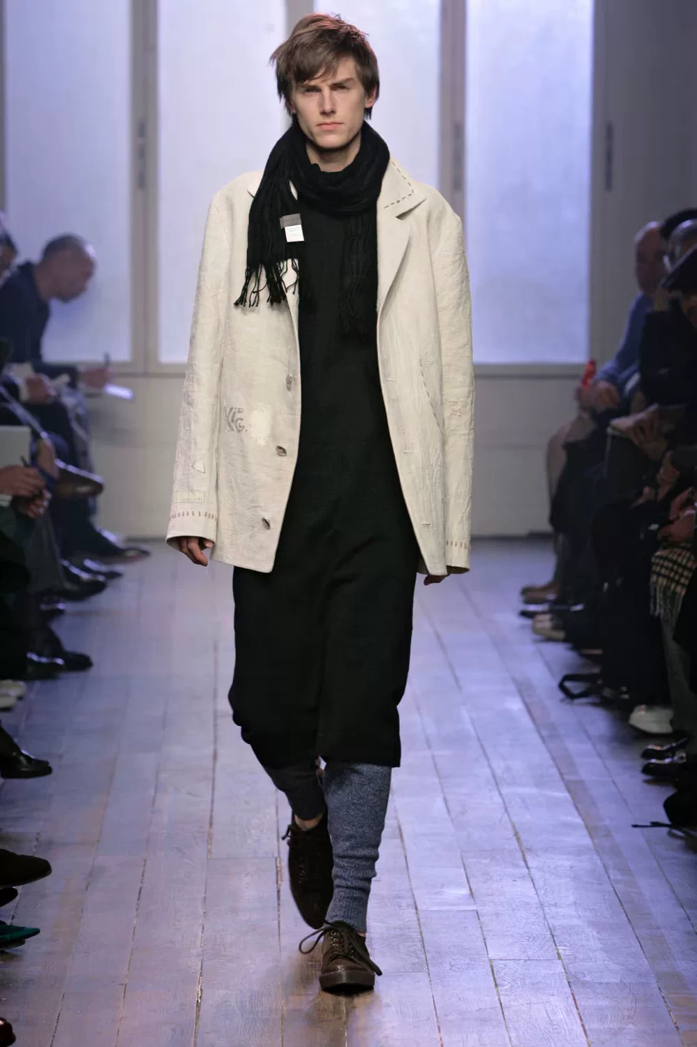 Yohji Yamamoto 05AW Silver Button Coat — front