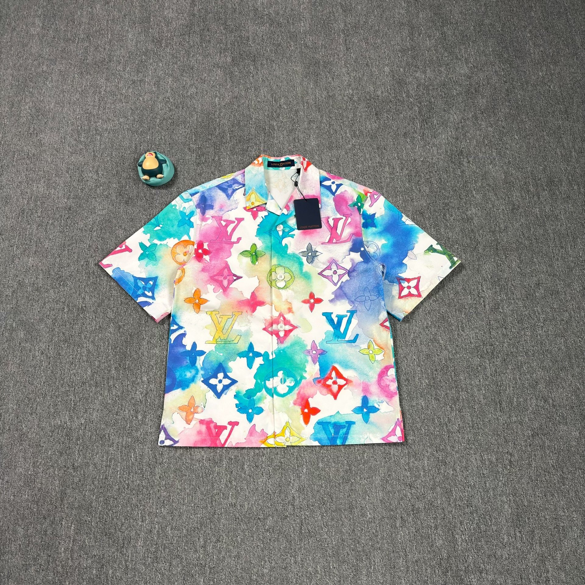 Louis Vuitton Watercolor Logo Short-Sleeve Shirt
