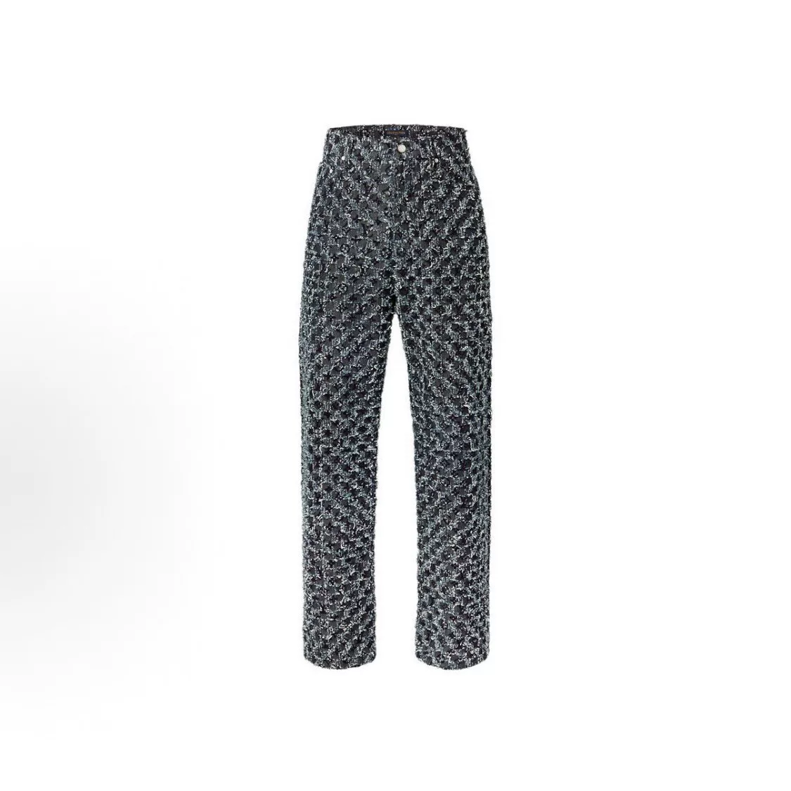 Louis Vuitton FW25 Flocked Print Denim Pants