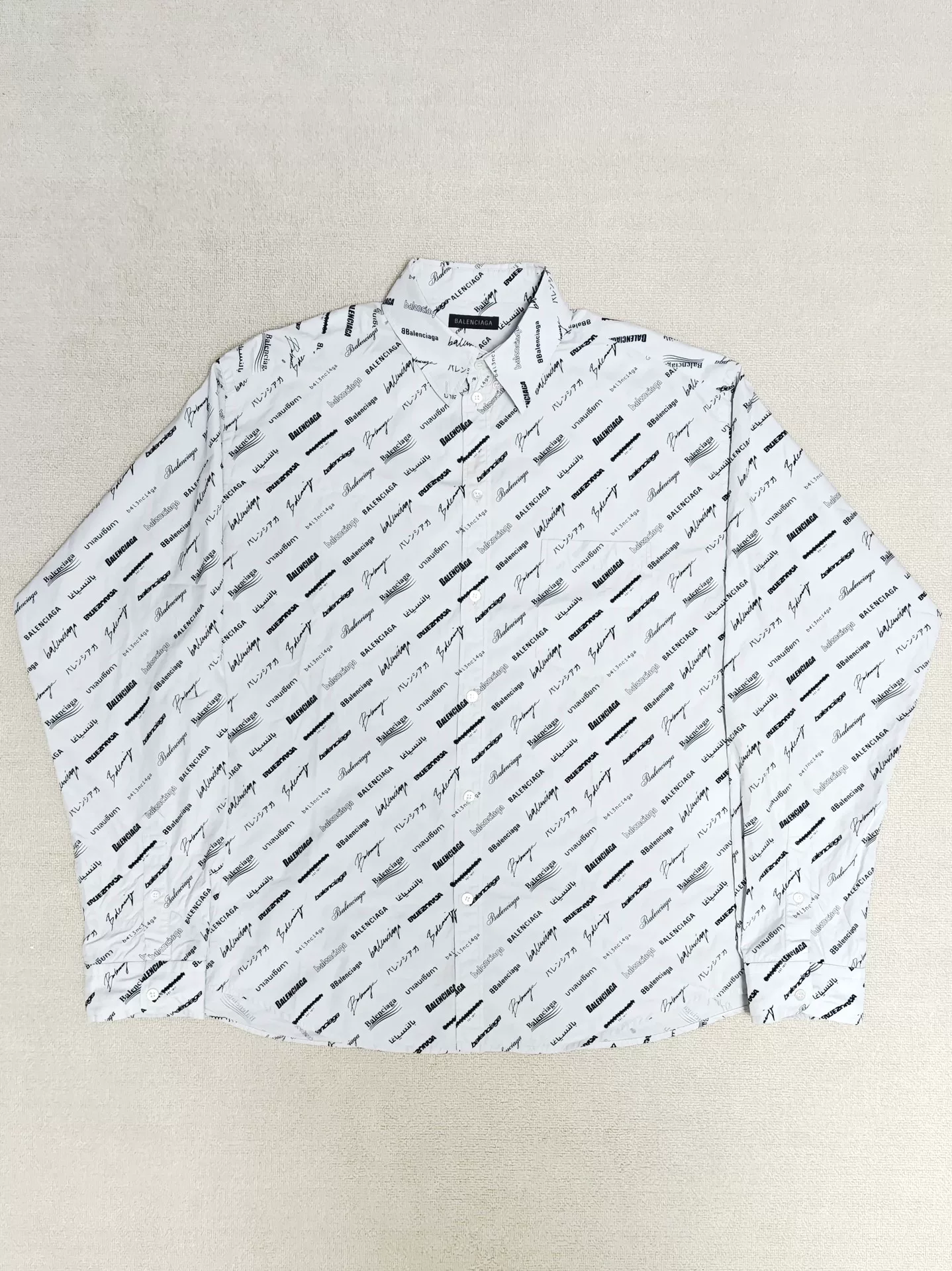 Balenciaga 23SS Logo Long-Sleeve Shirt Jacket