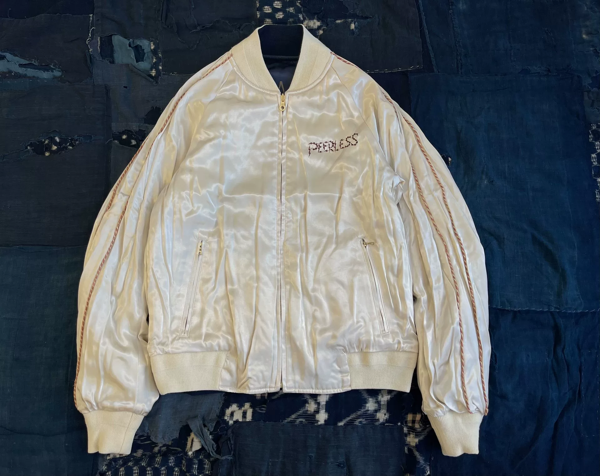VISVIM 17SS Douglas Satin Bomber Jacket — detail