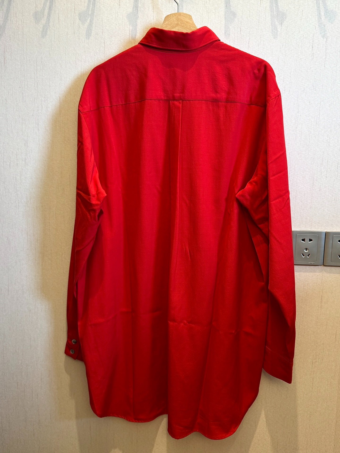 Yohji Yamamoto 88AW Sample Red Wool Shirt — detail
