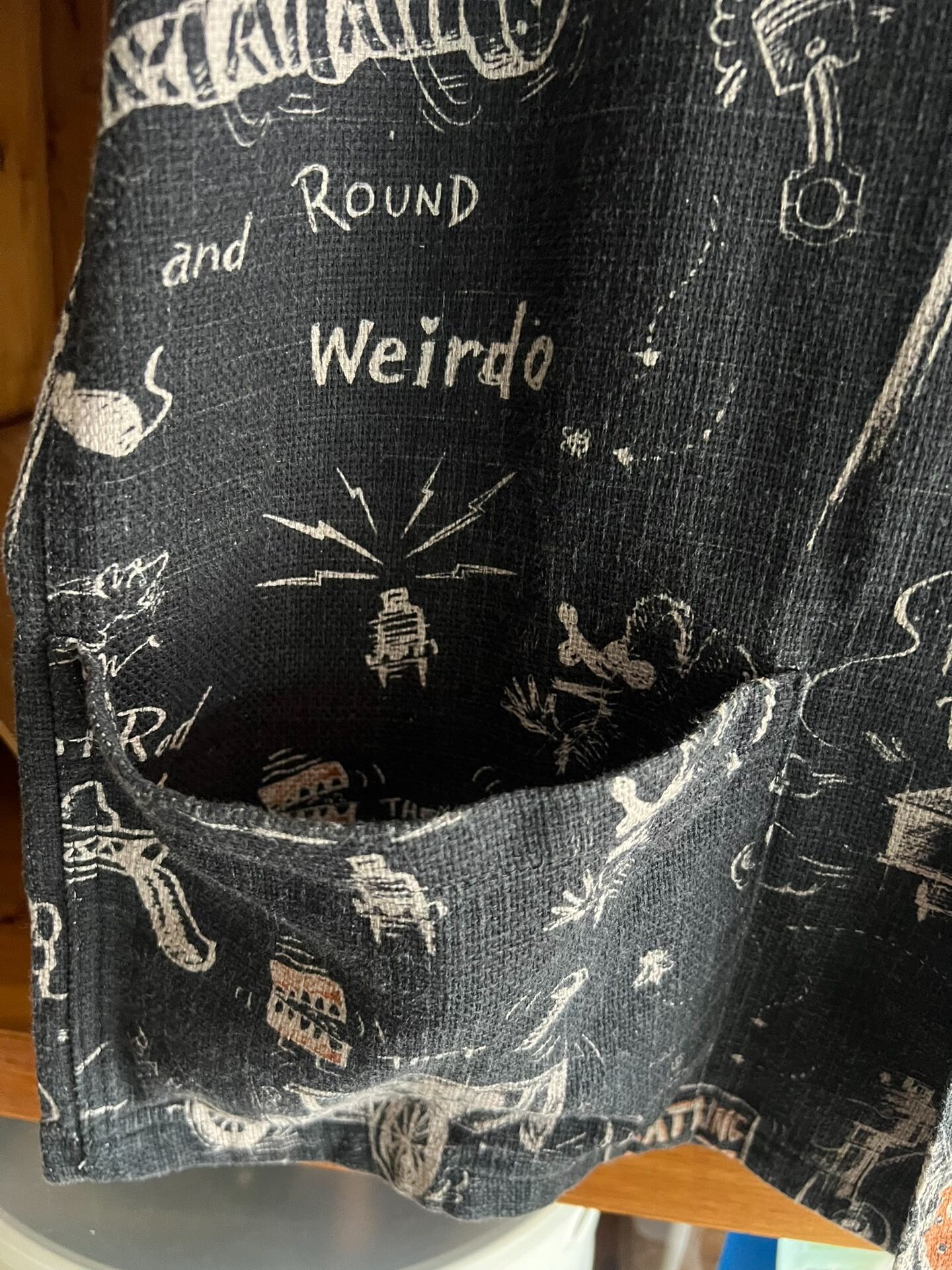 Weido Japanese Printed Workwear Short Sleeve Shirt — detail