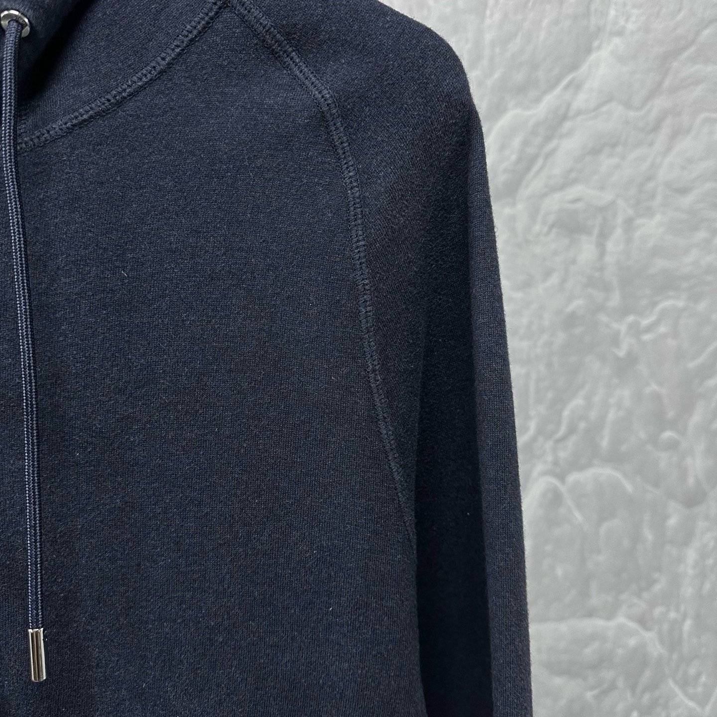 Dior Dark Blue Zip-Up Hoodie — detail
