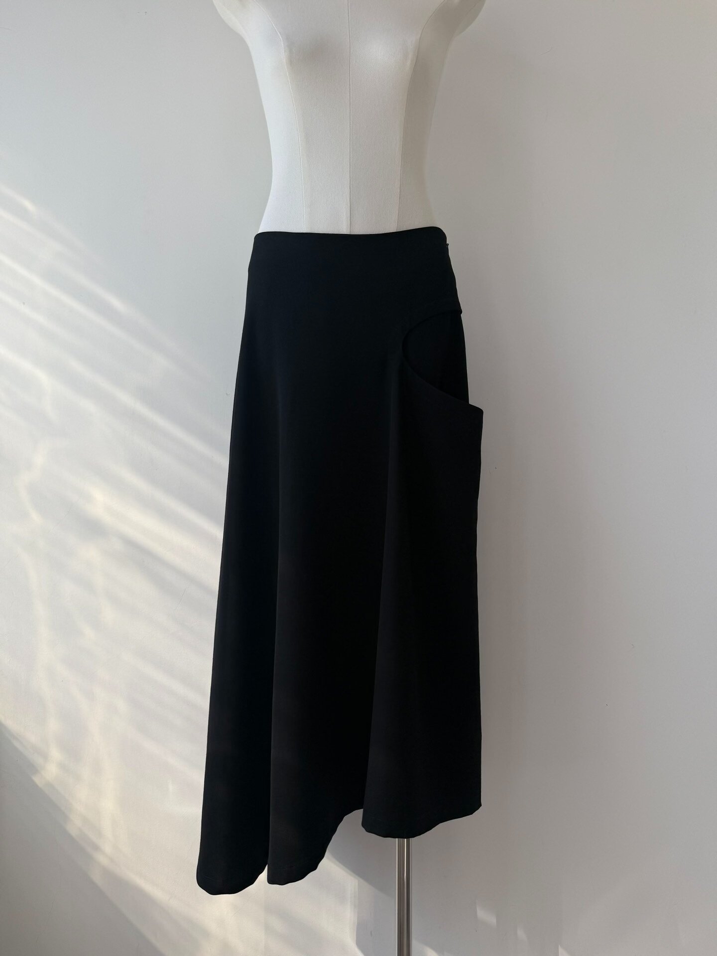 Yohji Yamamoto Y's 19AW Asymmetrical Long Skirt — front