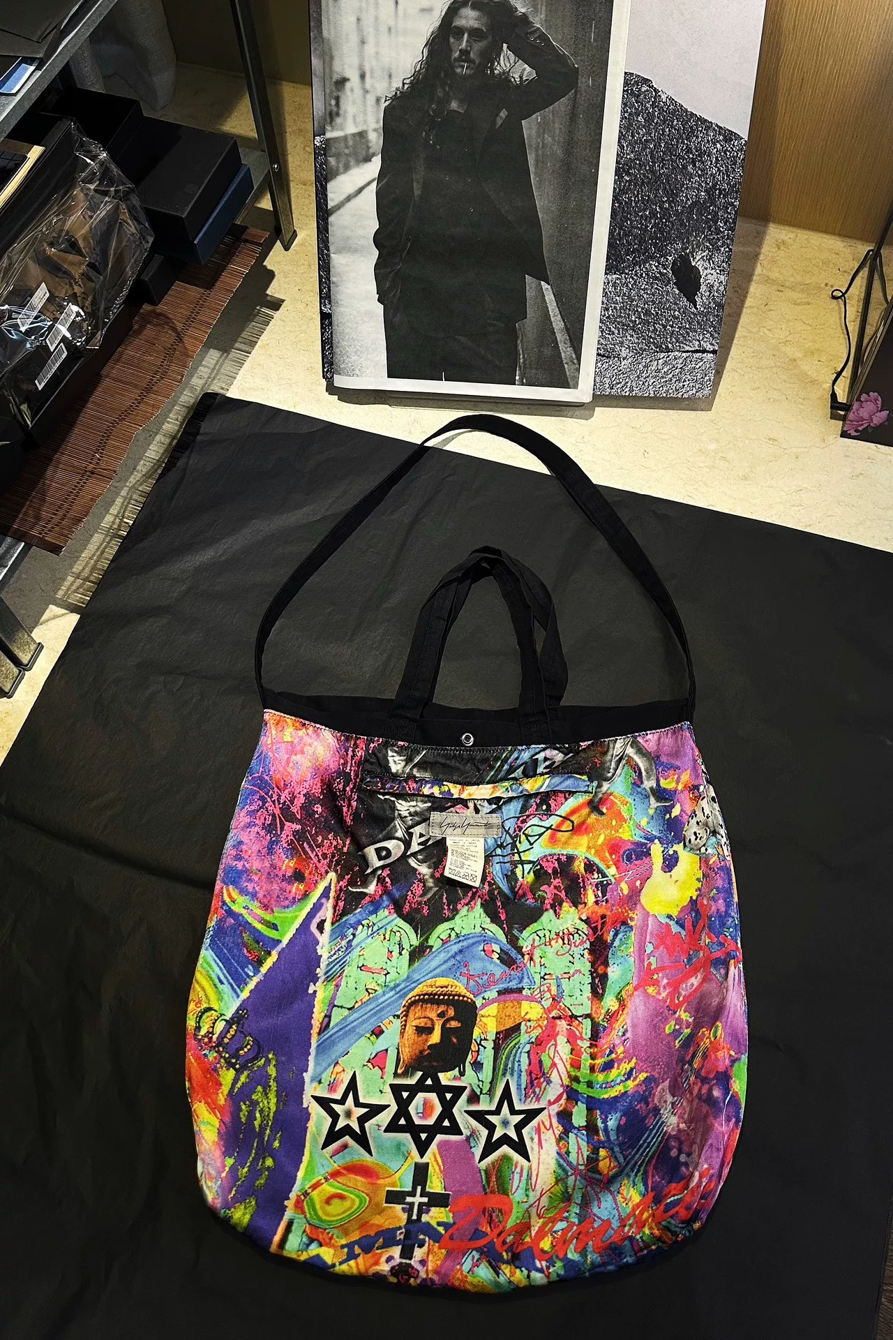Yohji Yamamoto x Justin Davis Y2K Messenger Bag — detail