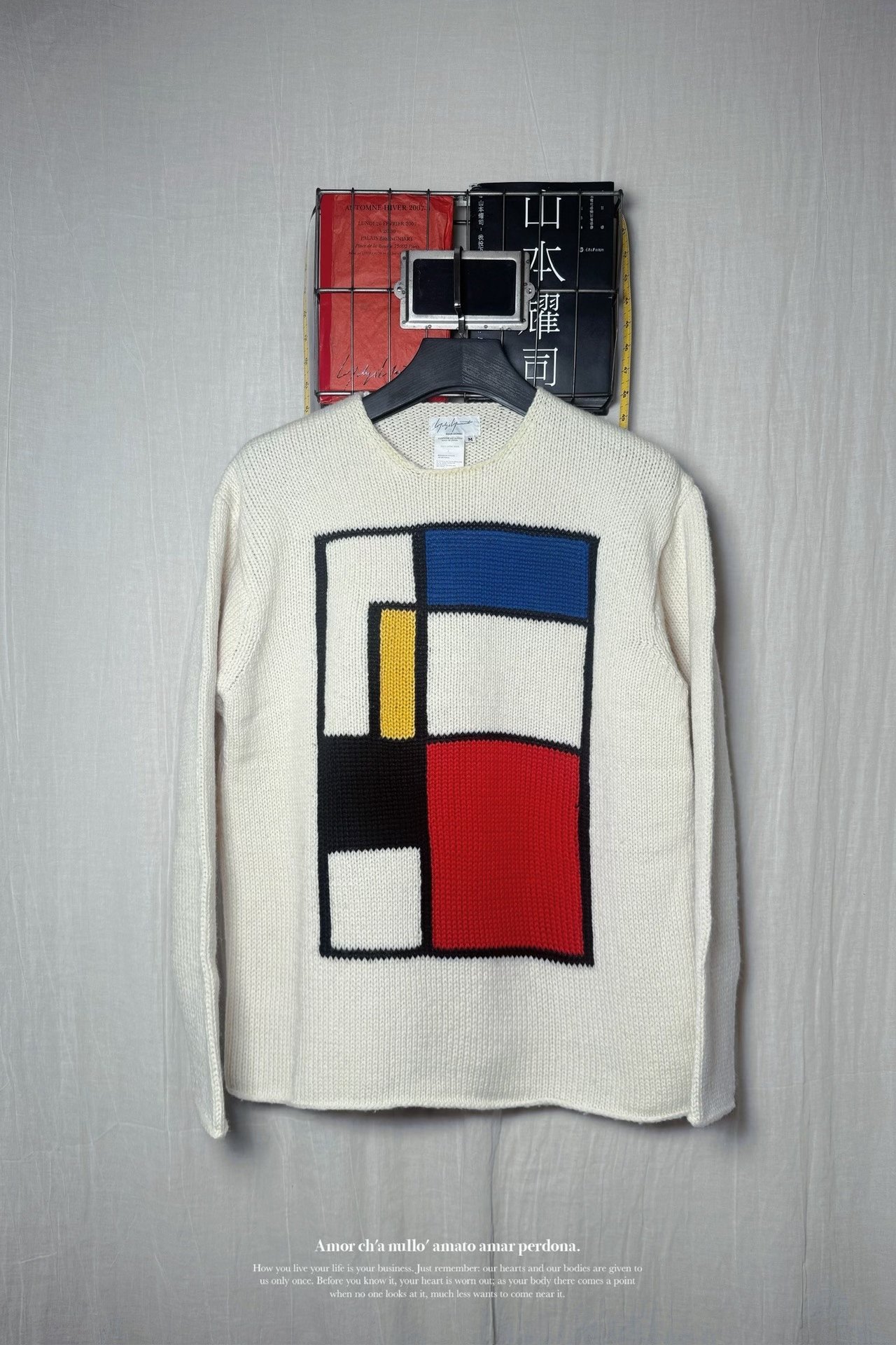 Yohji Yamamoto 97AW Mondrian Wool Knit — back
