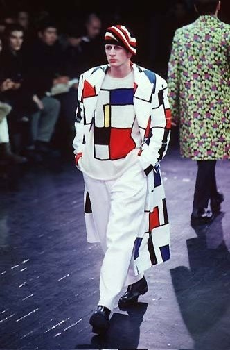 Yohji Yamamoto 97AW Mondrian Wool Knit — detail