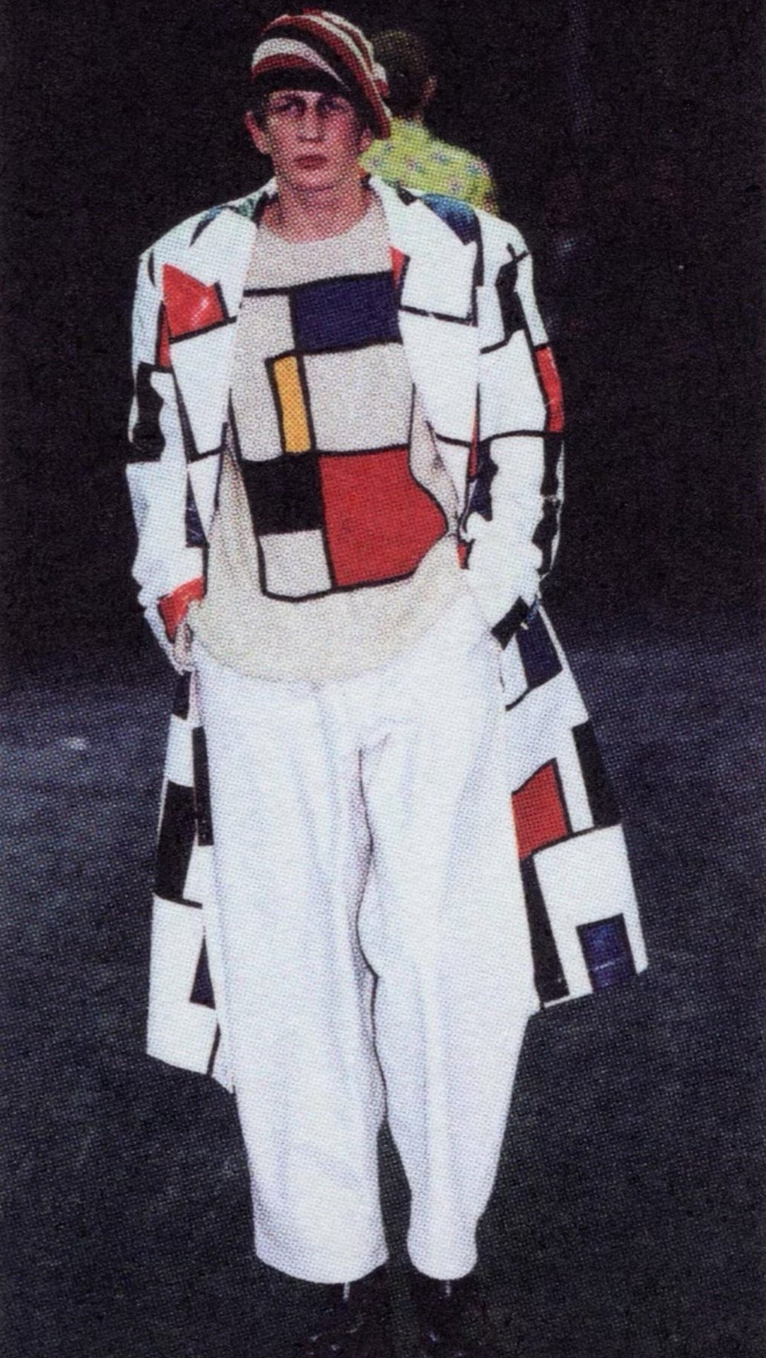 Yohji Yamamoto 97AW Mondrian Wool Knit — label
