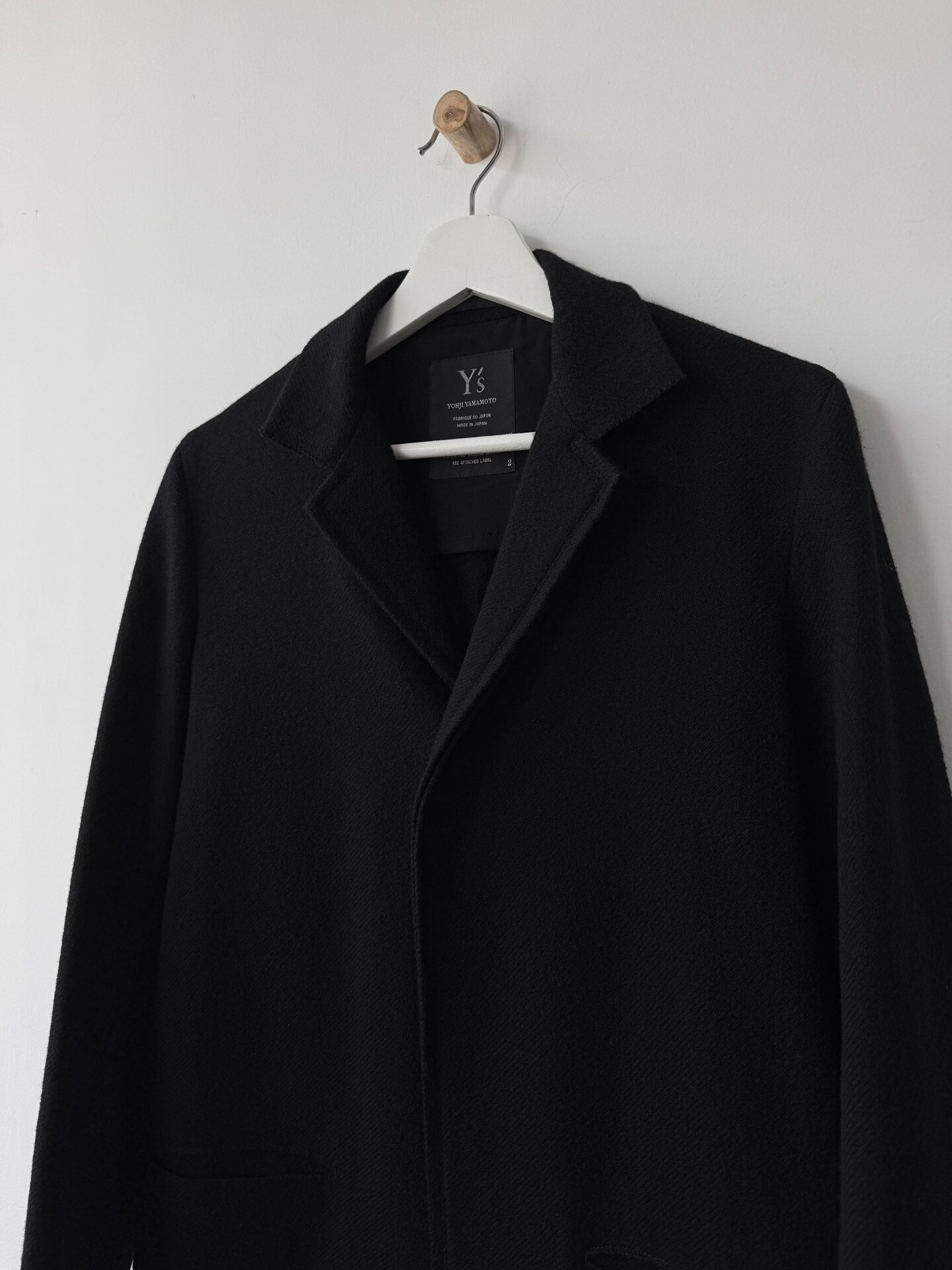 Yohji Yamamoto Y's 15AW Wool Coat — detail