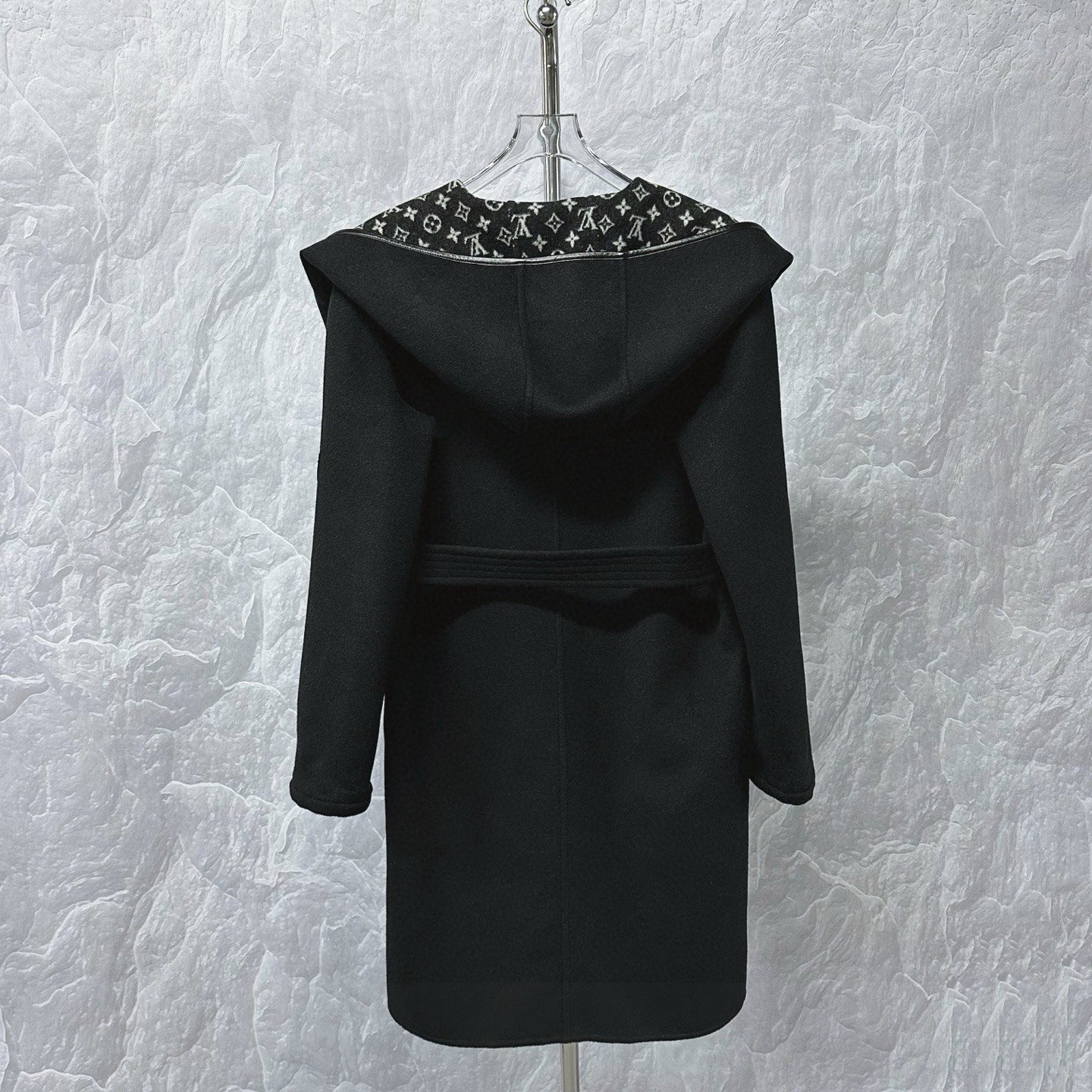 Louis Vuitton Cashmere Hooded Wrap Coat — label