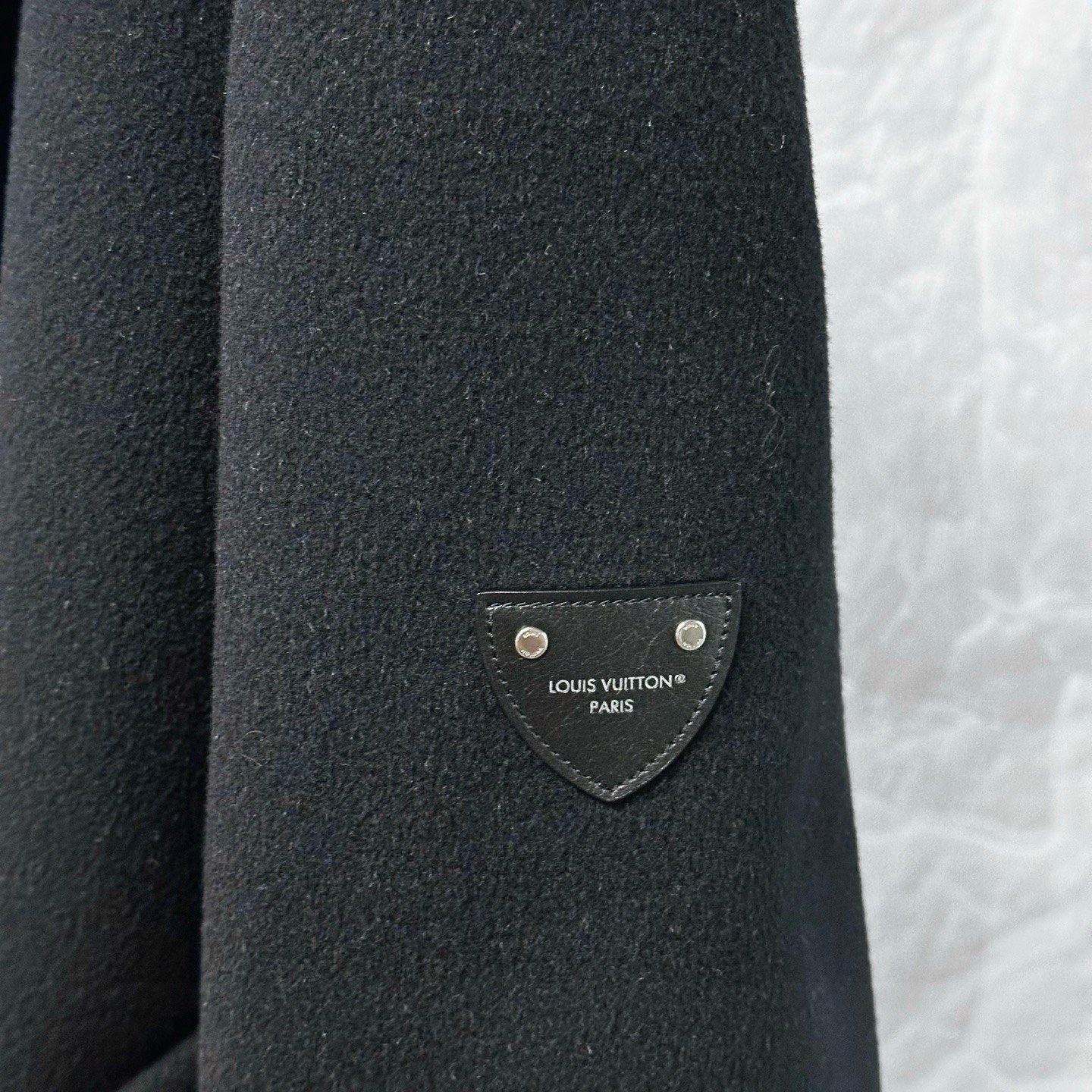 Louis Vuitton Cashmere Hooded Wrap Coat — detail
