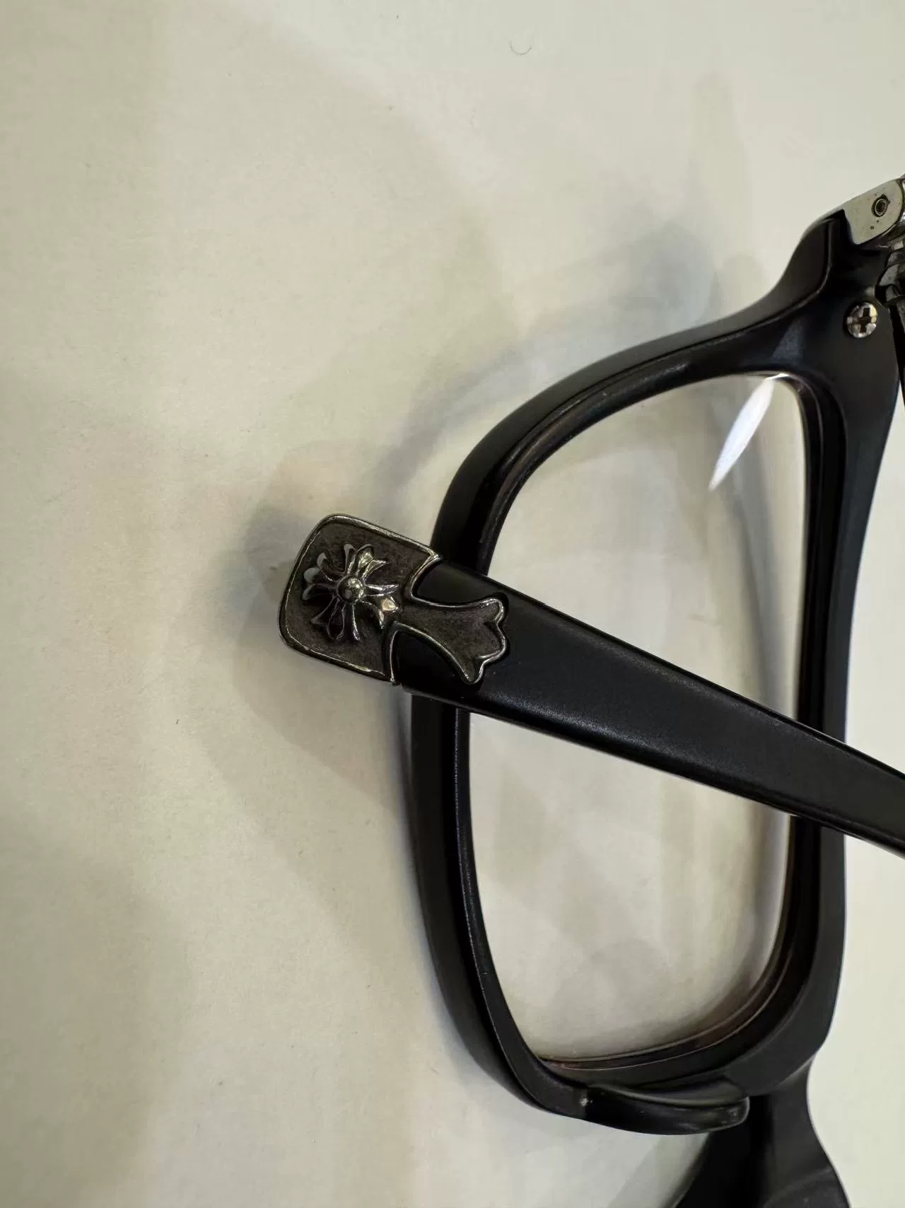 Chrome Hearts Black Square-Frame Glasses — back
