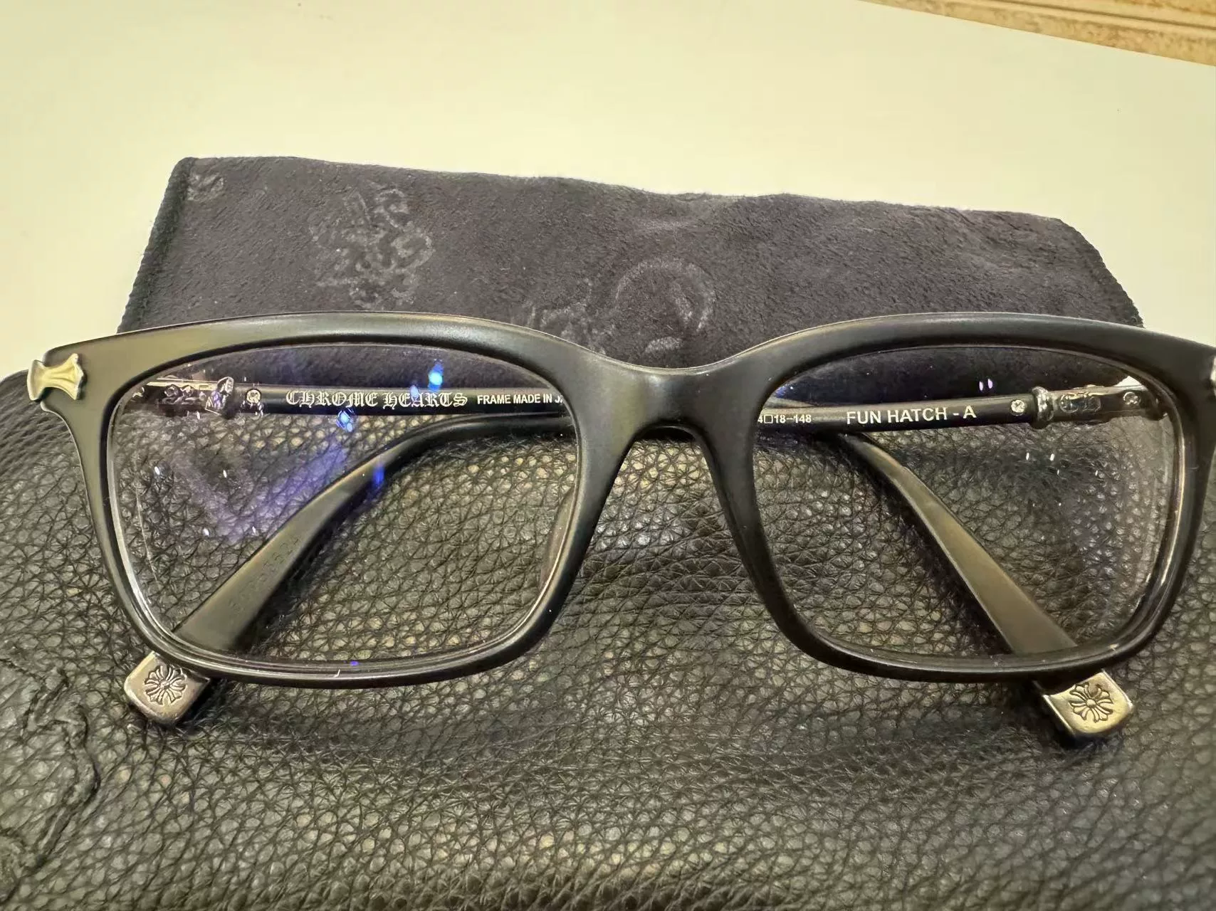 Chrome Hearts Black Square-Frame Glasses