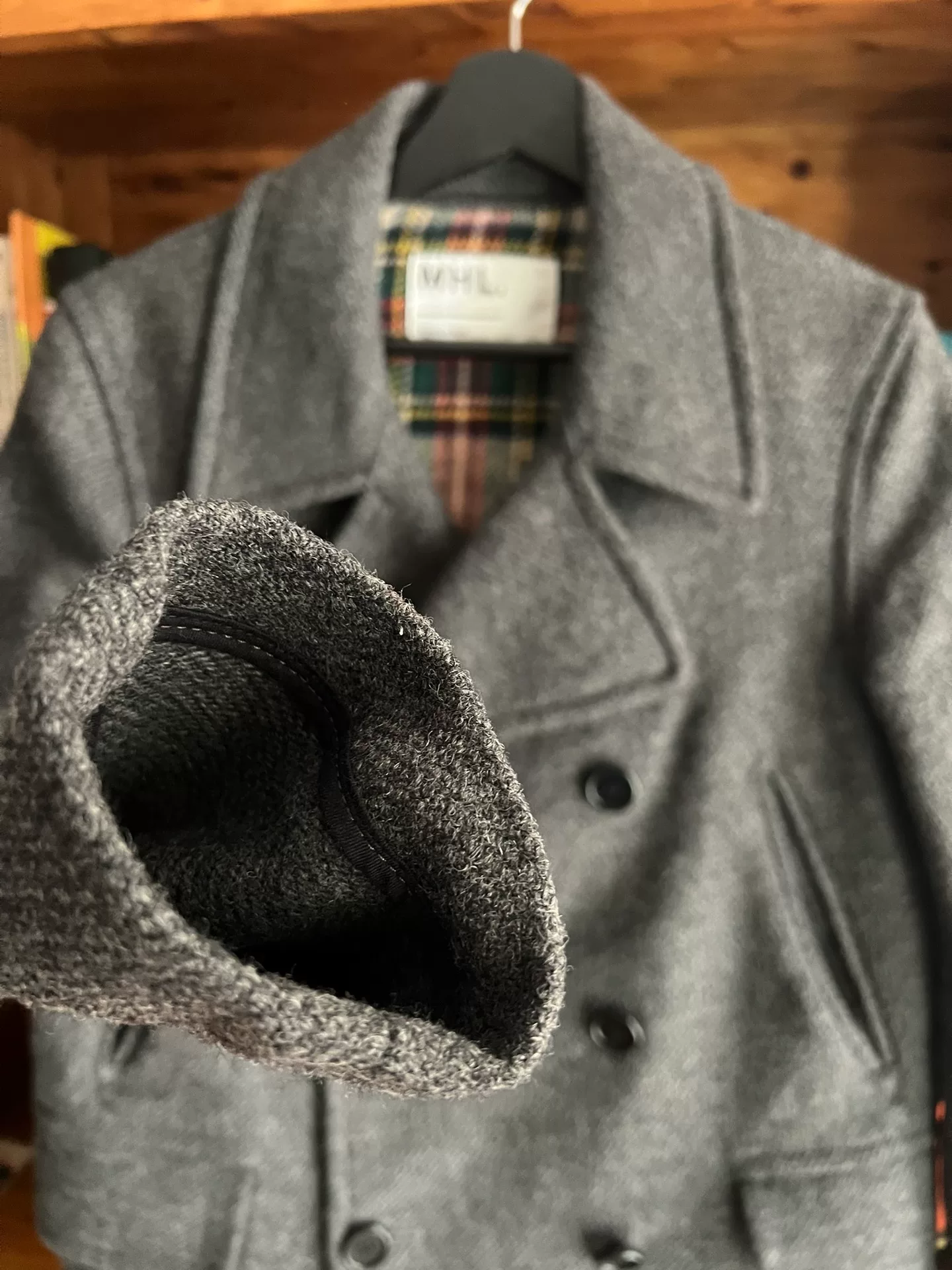 Margaret Howell MHL Gray Wool Coat — back